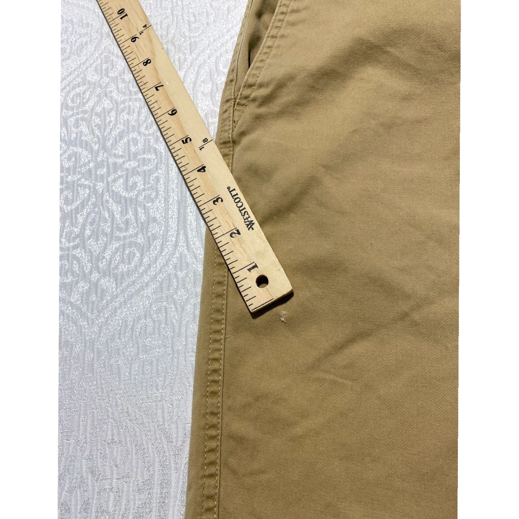 Club Room Club Room Mens Chino Shorts 38 Khaki Tan Cotton Twill Classic Fit Casual Size US 38 / EU 54 - 3 Thumbnail