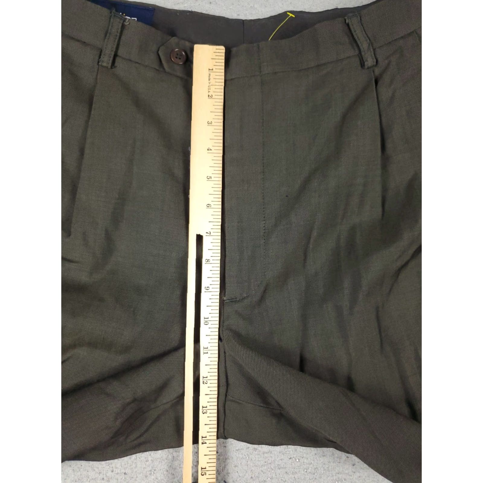 Nautica Nautica Chino Pants Mens 36x28 Brown Flat Front Dress Trousers Size US 36 / EU 52 - 3 Thumbnail