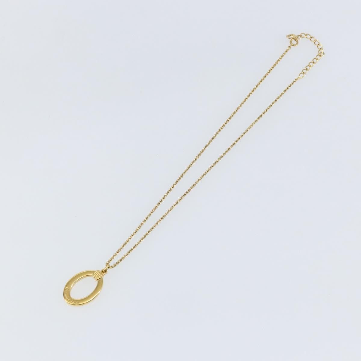 Dior Christian Dior Vintage Logo Round Pendant Necklace Metal Size ONE SIZE - 1 Thumbnail