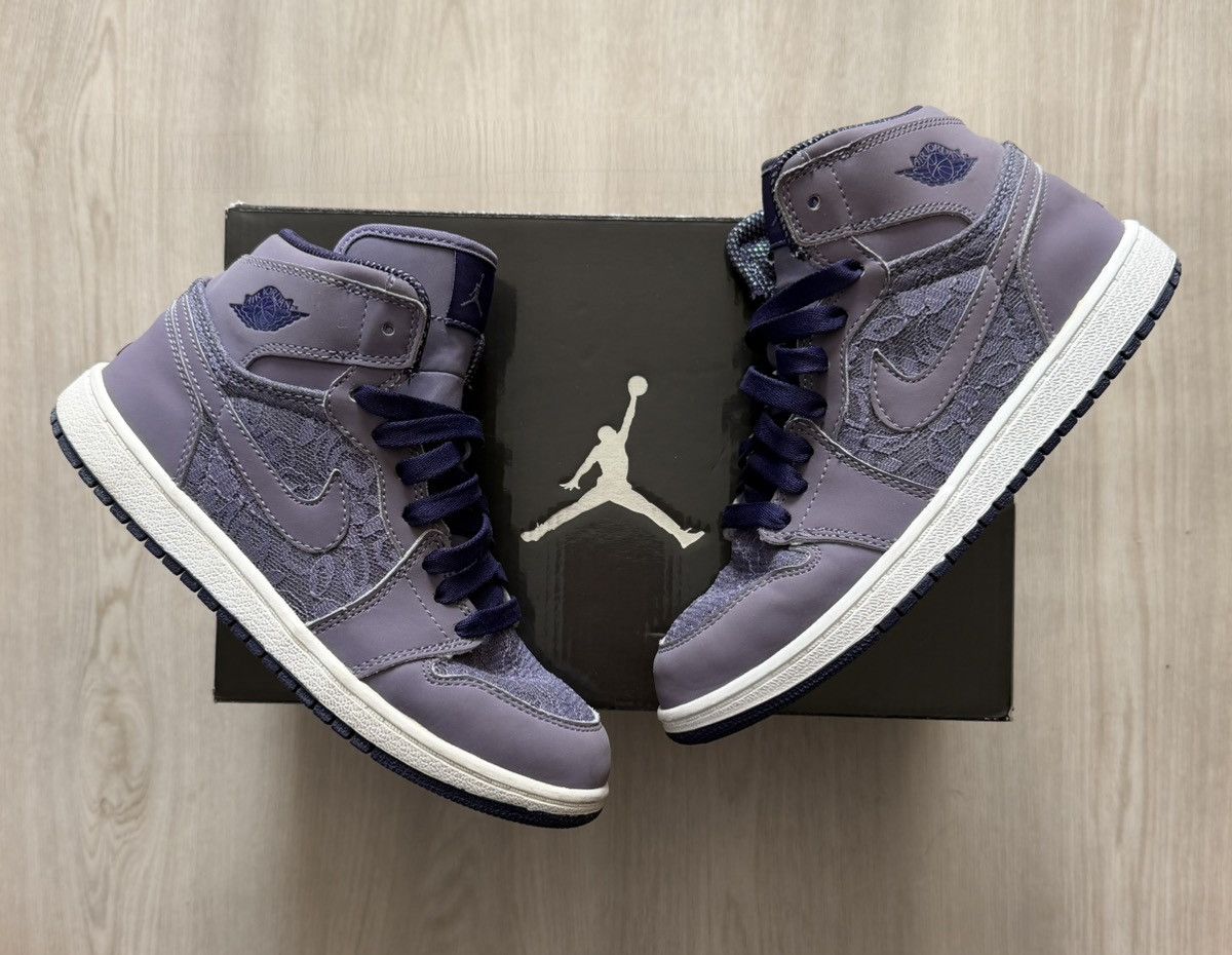 Nike 2010 Air Jordan 1 Purple Daybreak Lace Sz 2.5y w/ OG box Size US 5 / IT 35 - 1 Thumbnail