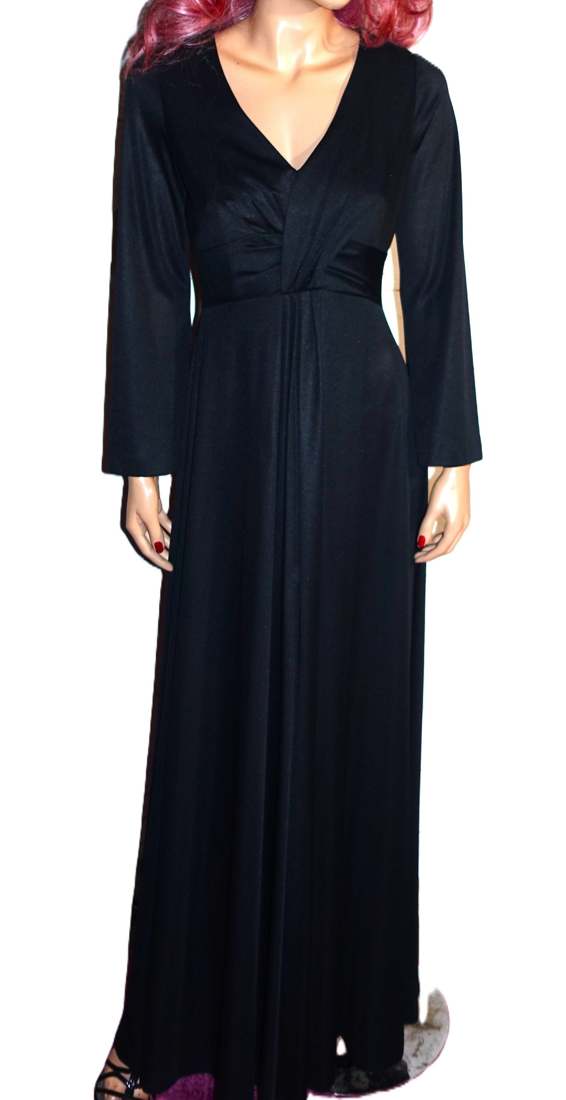 Vintage Vintage Black Maxi Dress M Size M / US 6-8 / IT 42-44 - 4 Thumbnail