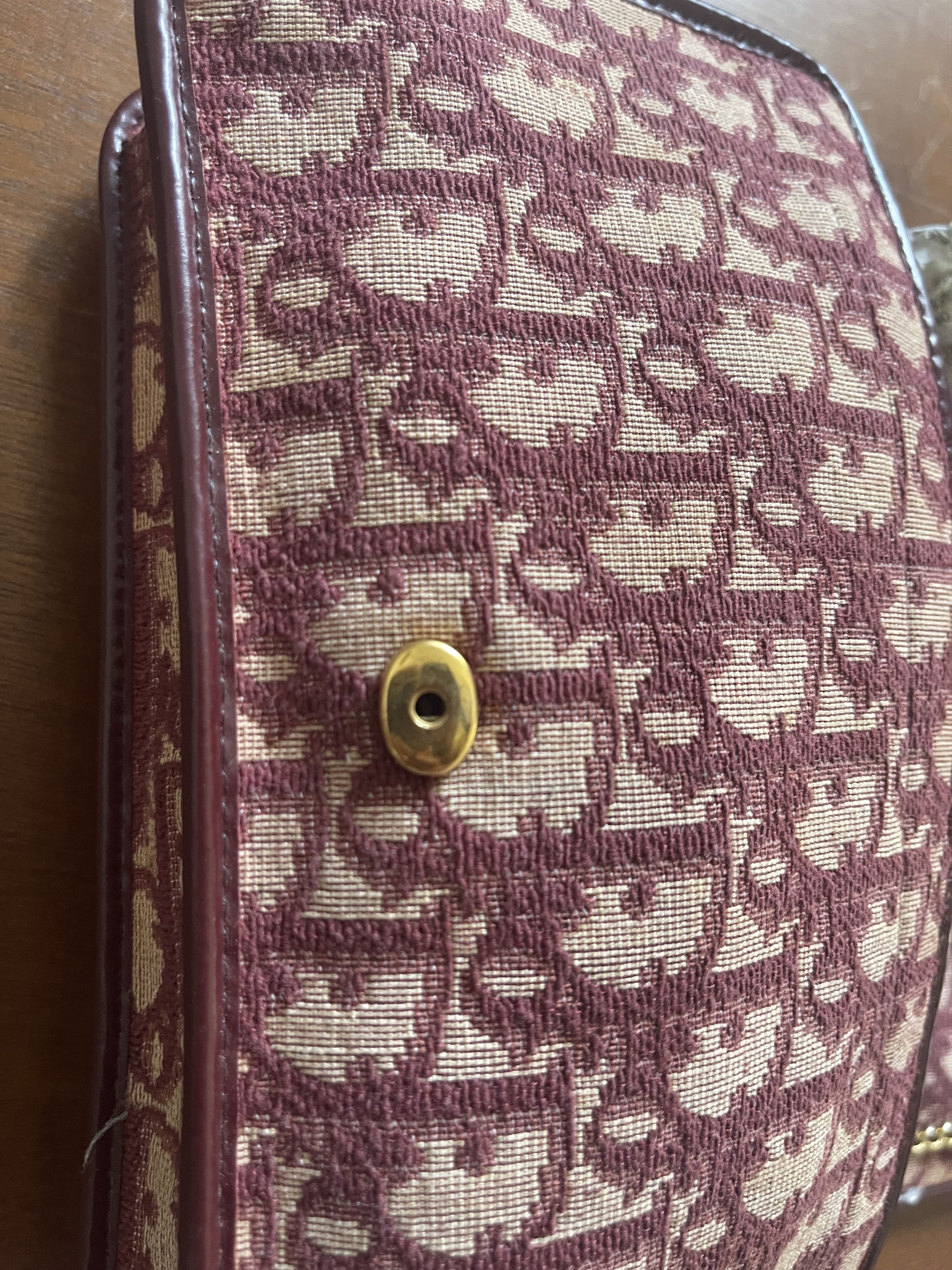 Dior CHRISTIAN DIOR DIORISSMO CHAIN BURGUNDY MONOGRAM CLUTCHBAG Size ONE SIZE - 13 Thumbnail