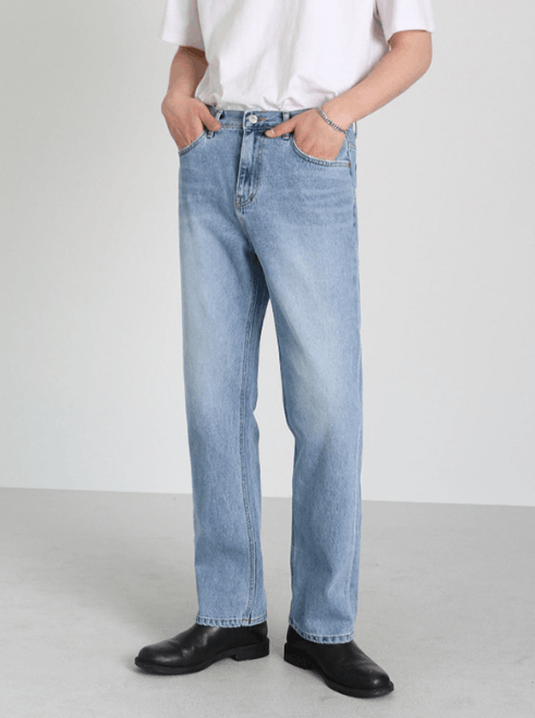 Japanese Brand × Jean Men's light blue loose straight jeans y2k Size US 32 / EU 48 - 3 Thumbnail