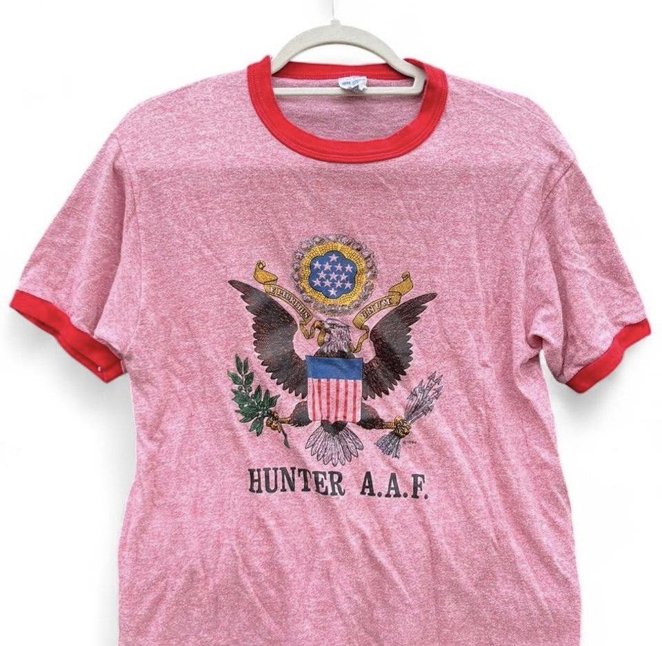 Soffe Vintage Hunter A.A.F. Ringer Shirt Soffe Athletic USA XL Size US XL / EU 56 / 4 - 1 Thumbnail