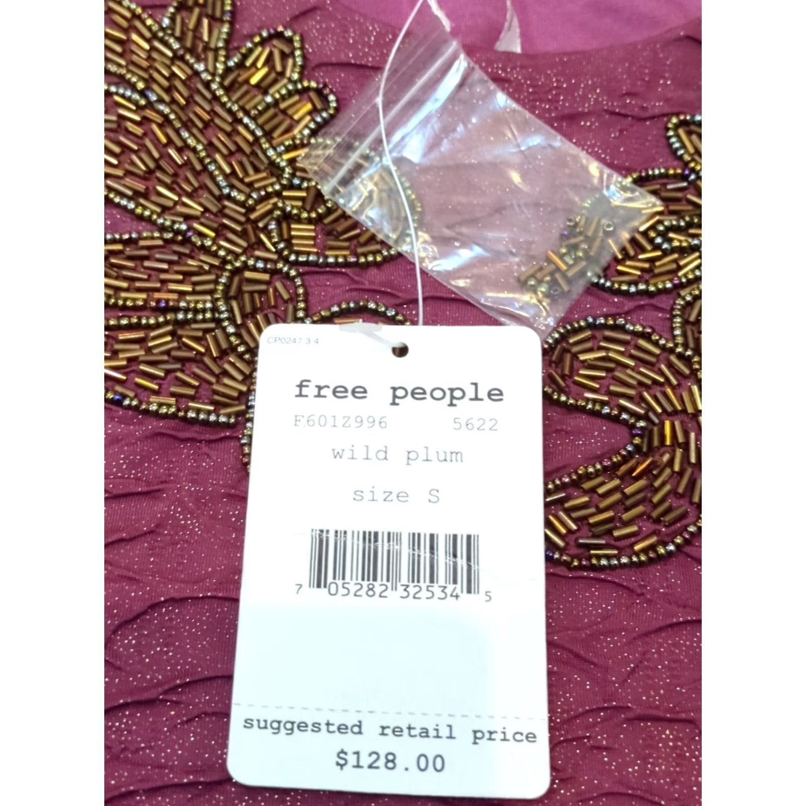 Free People Free People Dress Bodycon Glitter Beaded Short S Purple Women Beaded Stretch NWT NWT Size S / US 4 / IT 40 - 4 Thumbnail