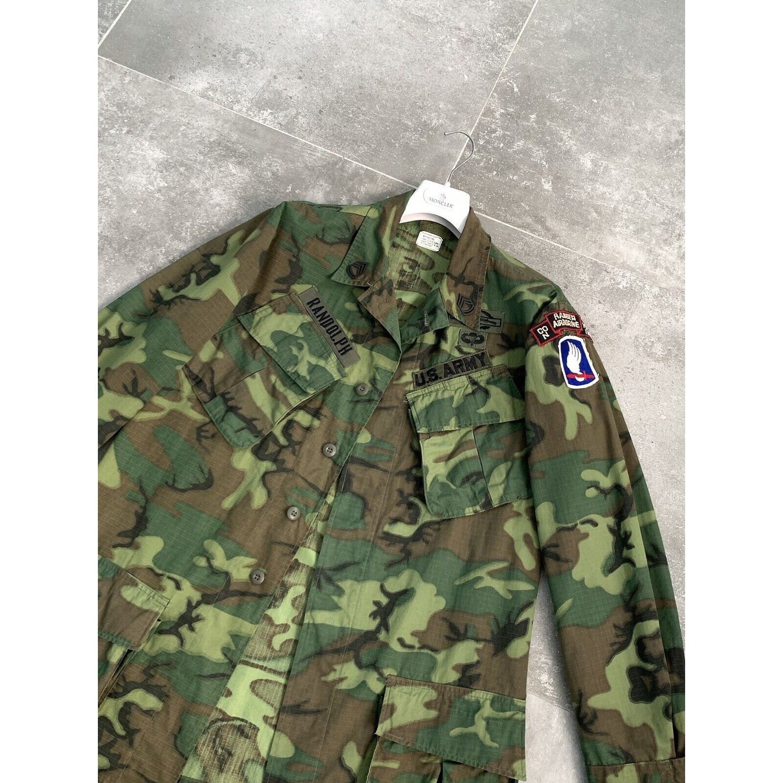 Vintage Mens US ARMY Ranger Airborne 75th Inf VIETNAM WAR Jacket M-L Size US L / EU 52-54 / 3 - 13 Thumbnail