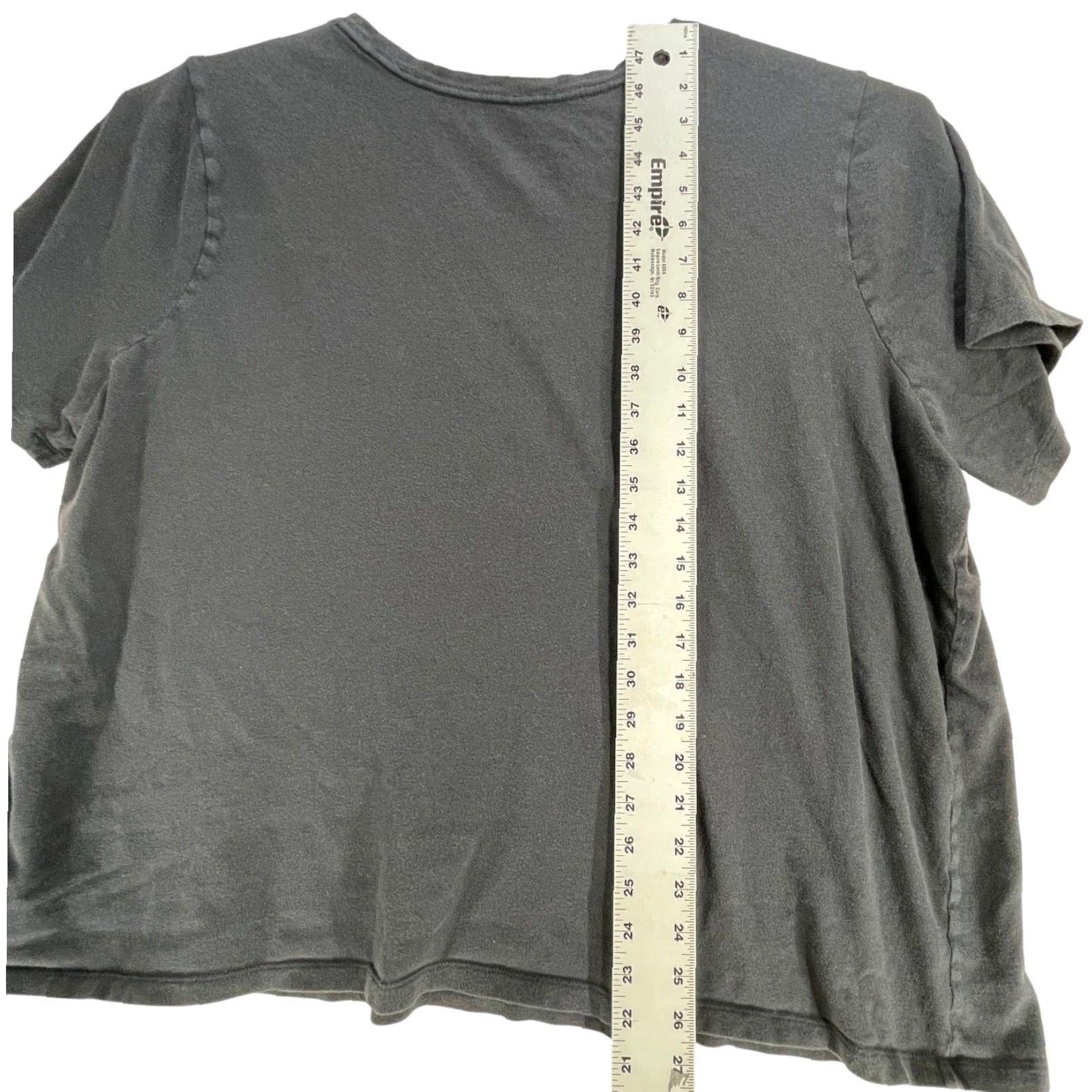 Vintage Ava & Viv Women Tee Shirt Top Plus 2X Gray 100% Cotton Short Sleeve Round Neck Casual Graphic Body Positive Shirts Womens Size XXL / US 16-18 / IT 52-54 - 4 Thumbnail