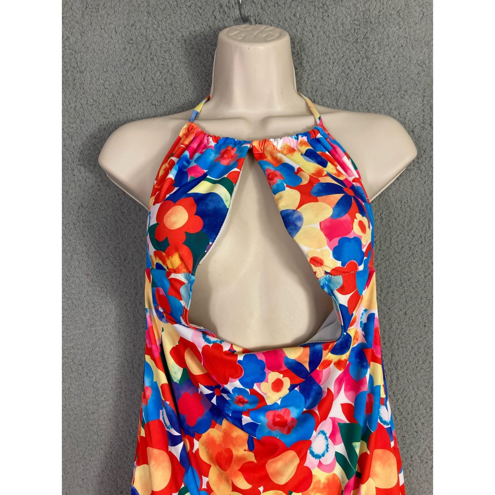 Other Women's Floral Print One-Piece Swimsuit Size Large Stretch Size ONE SIZE - 4 Thumbnail
