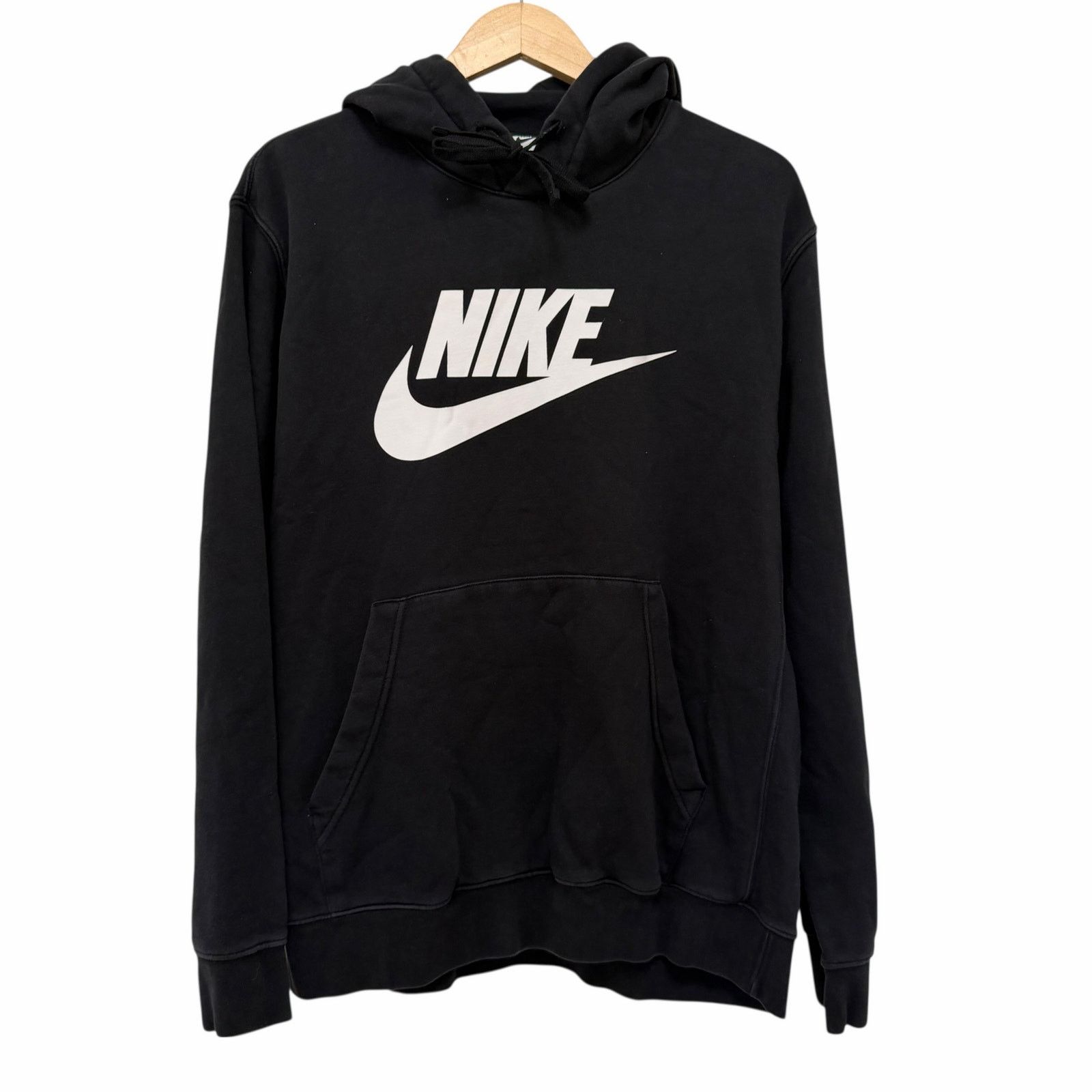 Nike Nike Black White Spell Out Hoodie Sz L Size US L / EU 52-54 / 3 - 1 Thumbnail