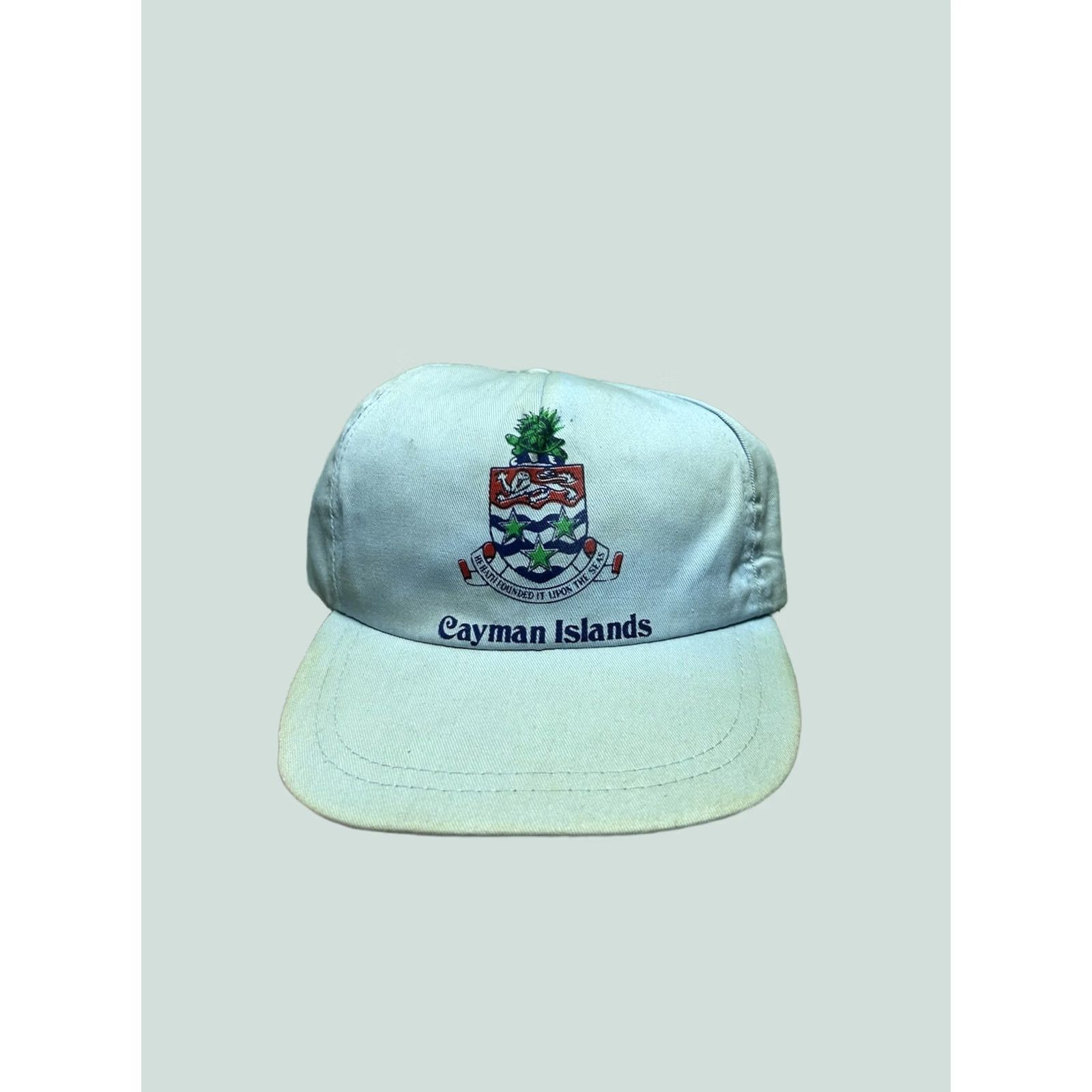 Vintage VINTAGE Blue Ocean Snapback Hat Cap Cayman Islands faded blue beach ocean Adjustable Men Size ONE SIZE - 1 Thumbnail