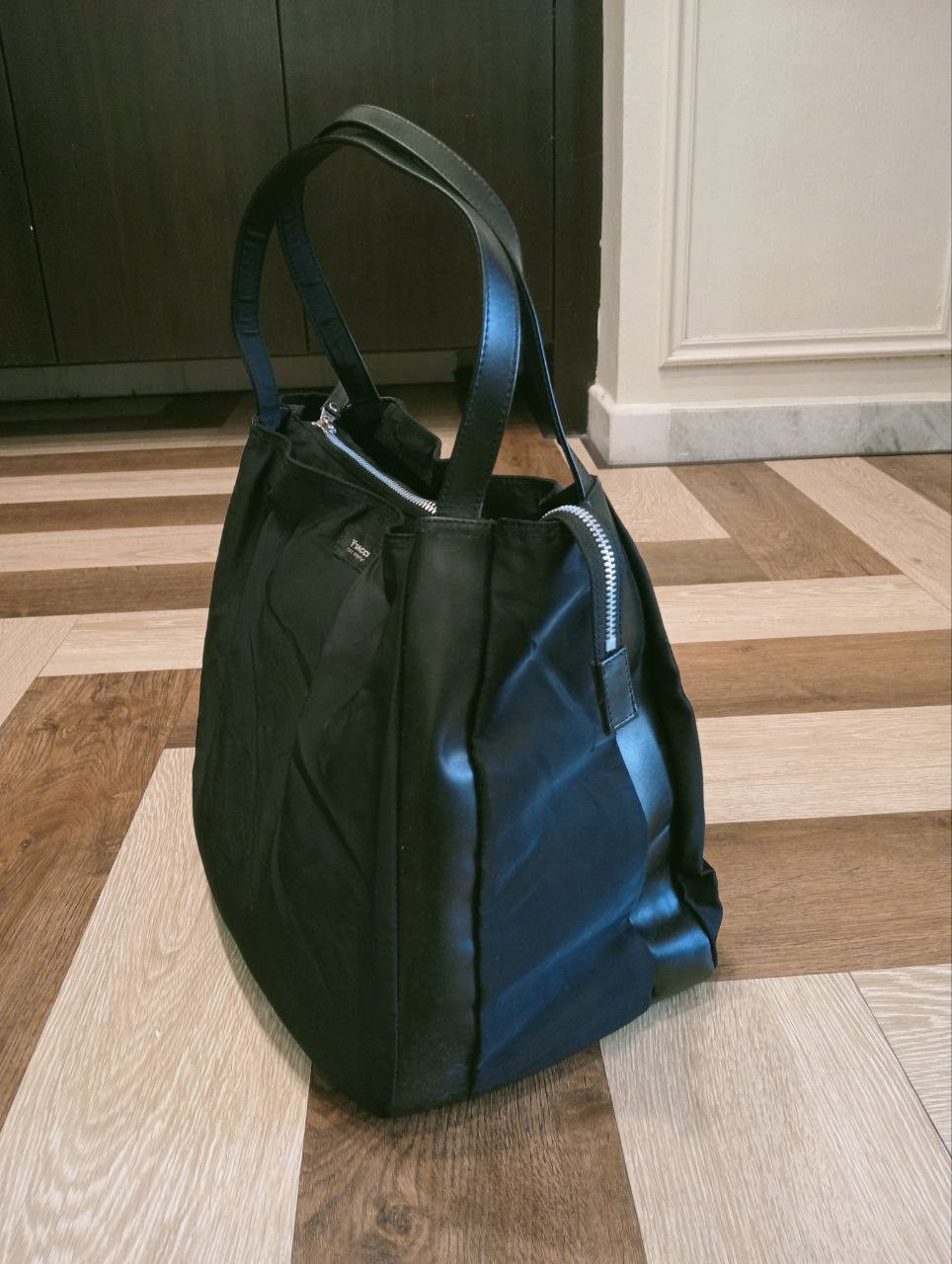Yohji Yamamoto YOHJI YAMAMOTO Y'SACCS LEATHER + CANVAS TOTE BAG Size ONE SIZE - 5 Thumbnail