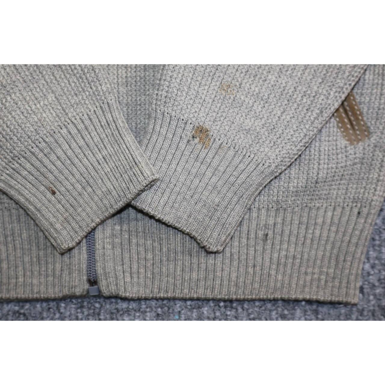 Vintage VTG Paul Fortica Wool Zip Cardigan Sweater Gray Suede Size US M / EU 48-50 / 2 - 8 Thumbnail