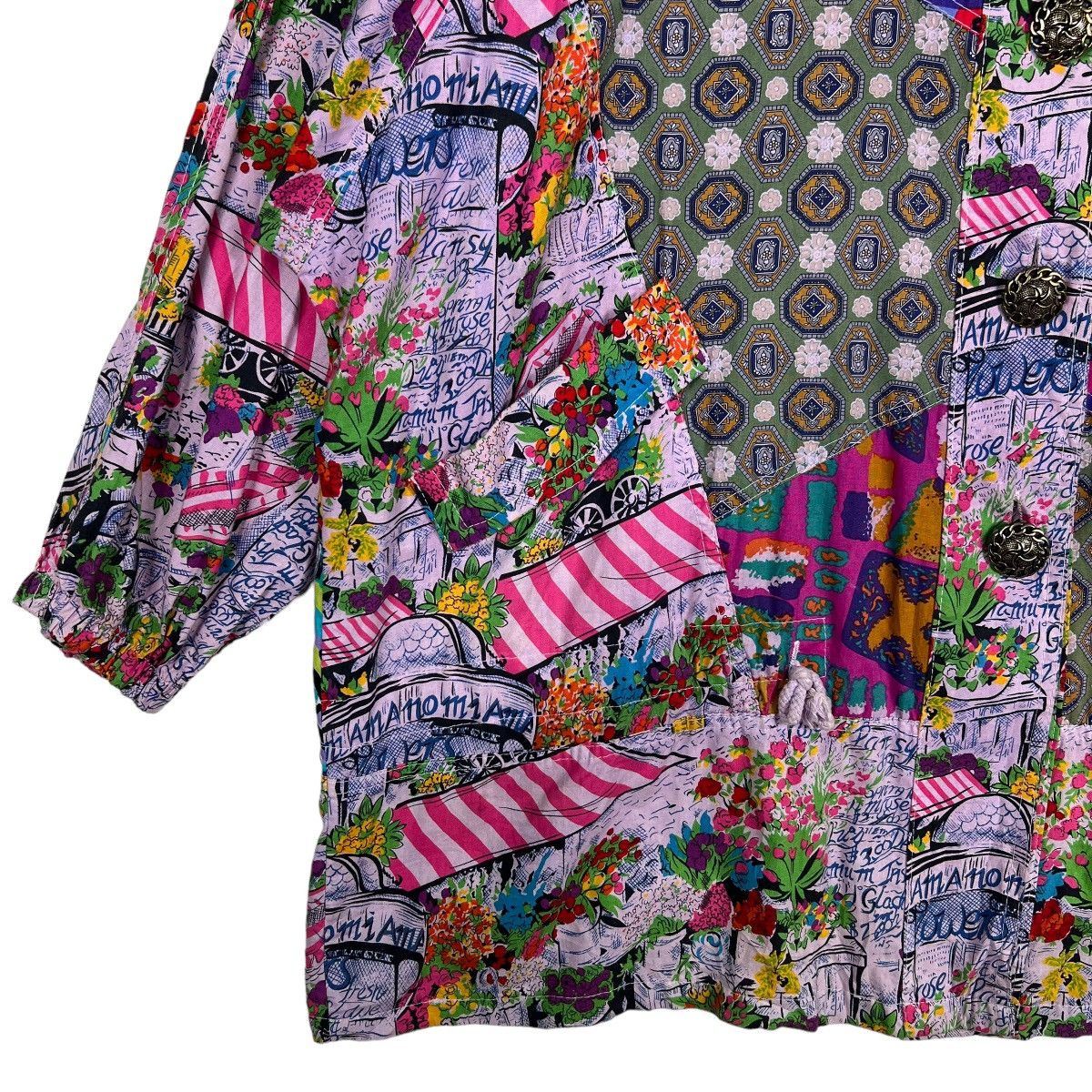 Japanese Brand 🔥 VINTAGE JAPANESE HARAJUKU STYLE PATCWORK JACKET Size US M / EU 48-50 / 2 - 4 Thumbnail