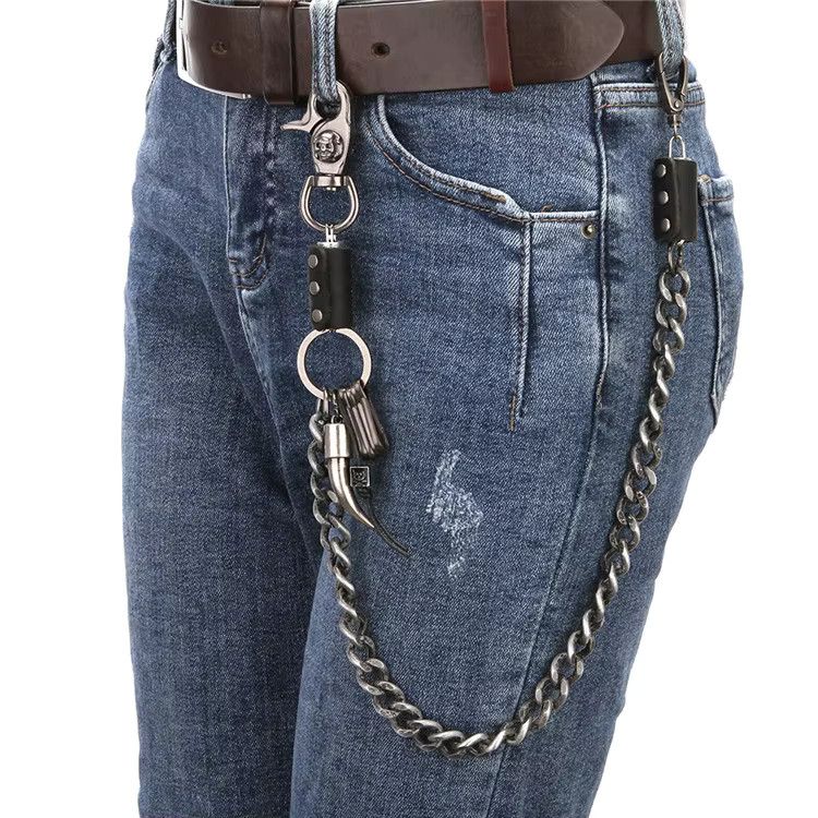 Jewelry Biker Wallet Chains Wolf Tooth Charm Waist Pant Chain Size ONE SIZE - 1 Thumbnail
