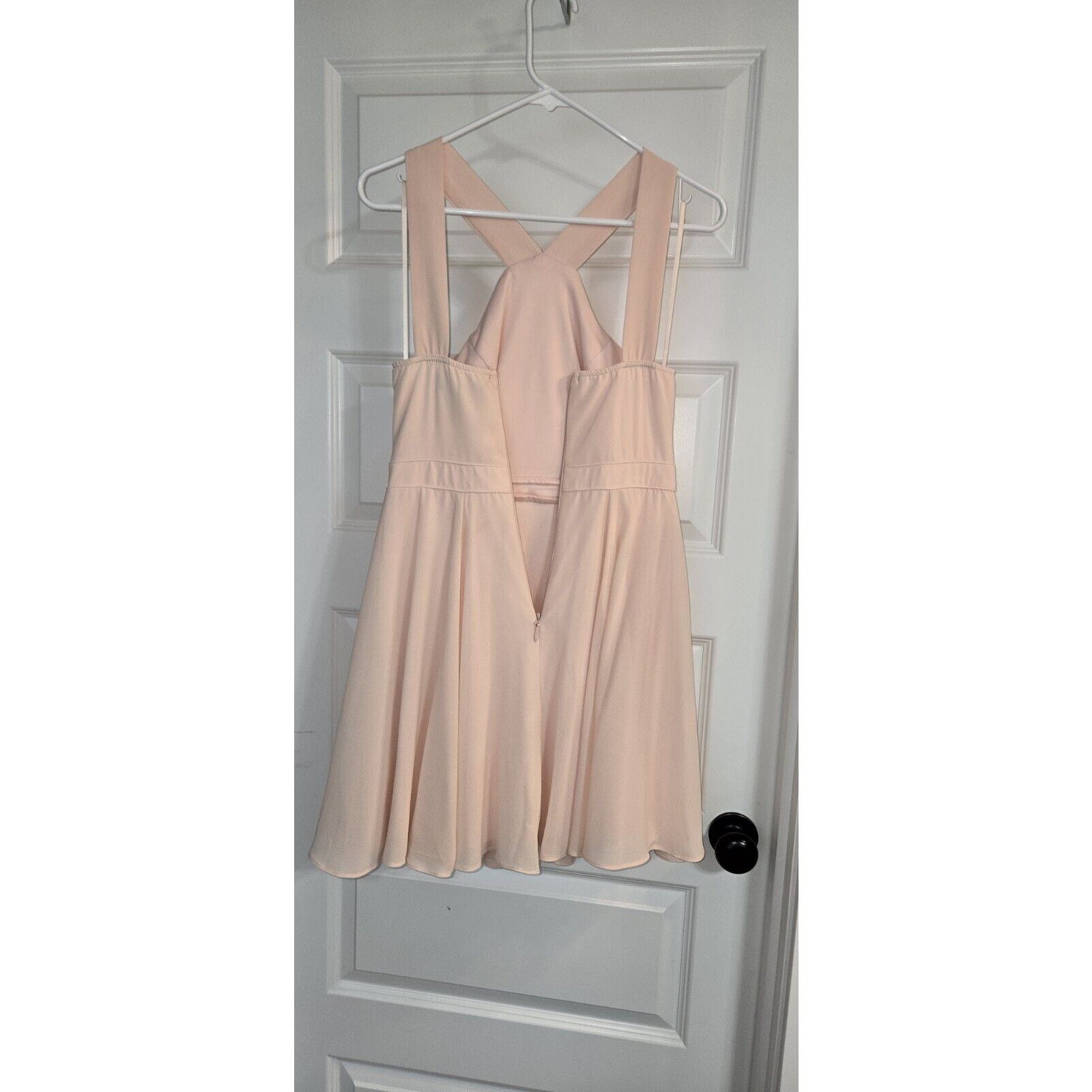 Zara Lulus David's Bridal High Neck Formal Bridesmaid Dress Pink Size S / US 4 / IT 40 - 11 Thumbnail