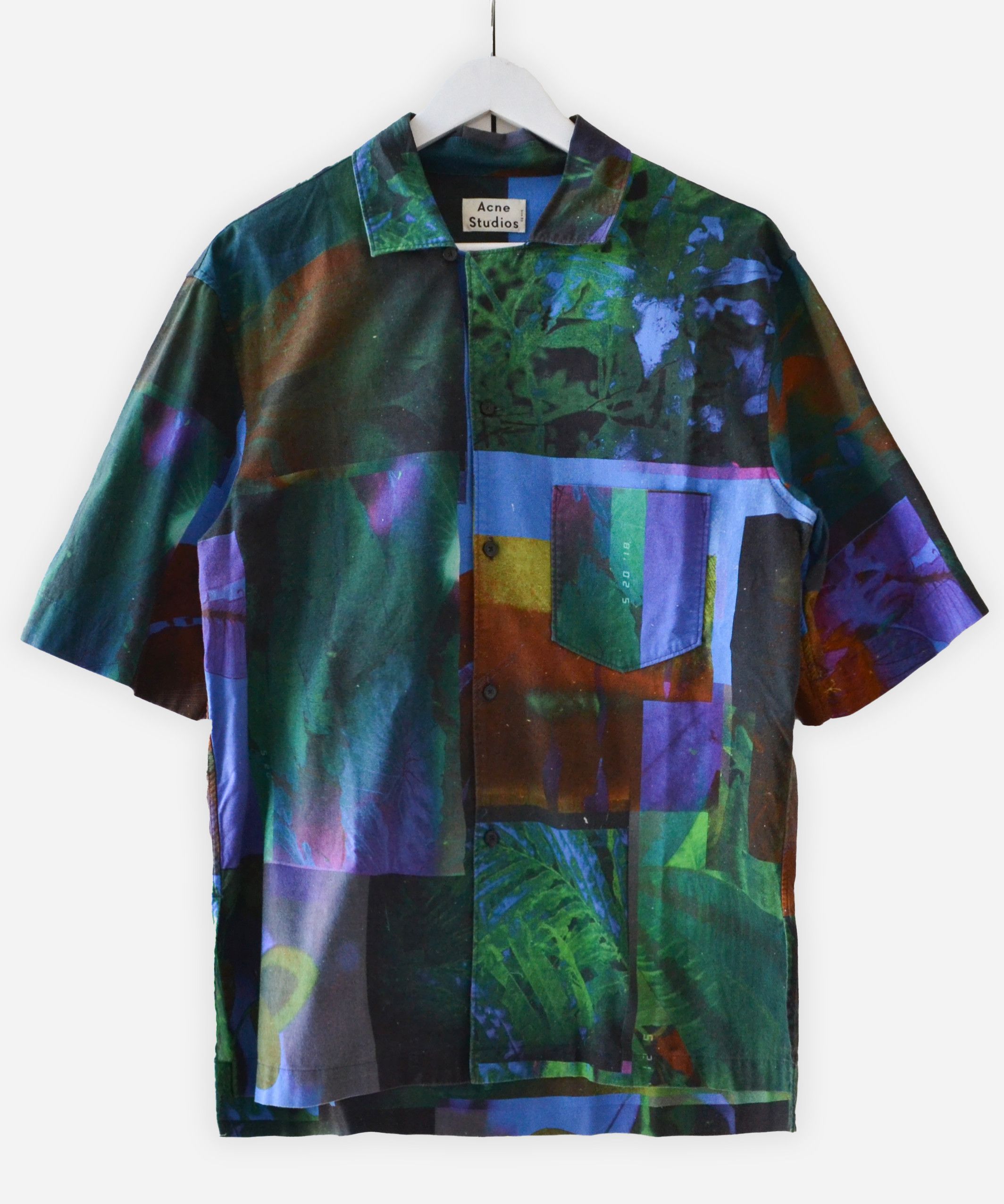 Acne Studios 🔴 Acne Studios Shirt Button Up Short Sleeve Abstract Print Size US M / EU 48-50 / 2 - 1 Thumbnail