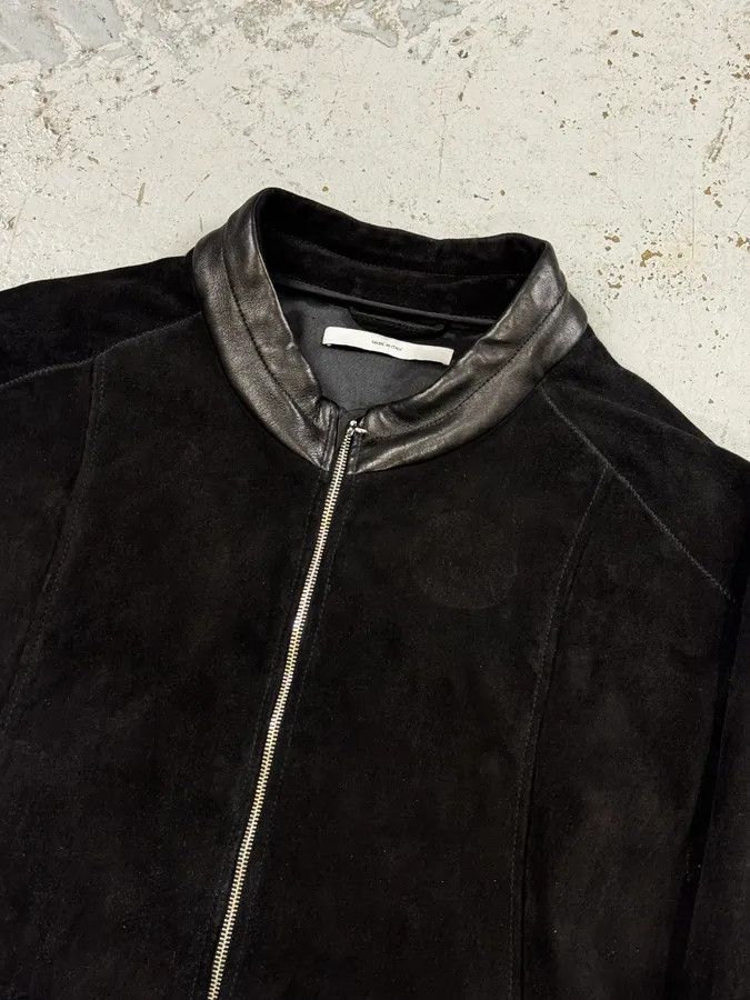 Yves Saint Laurent AW2004 Yves Saint Laurent Black Suede Leather Jacket by Stefano Pilati Size US L / EU 52-54 / 3 - 8 Thumbnail