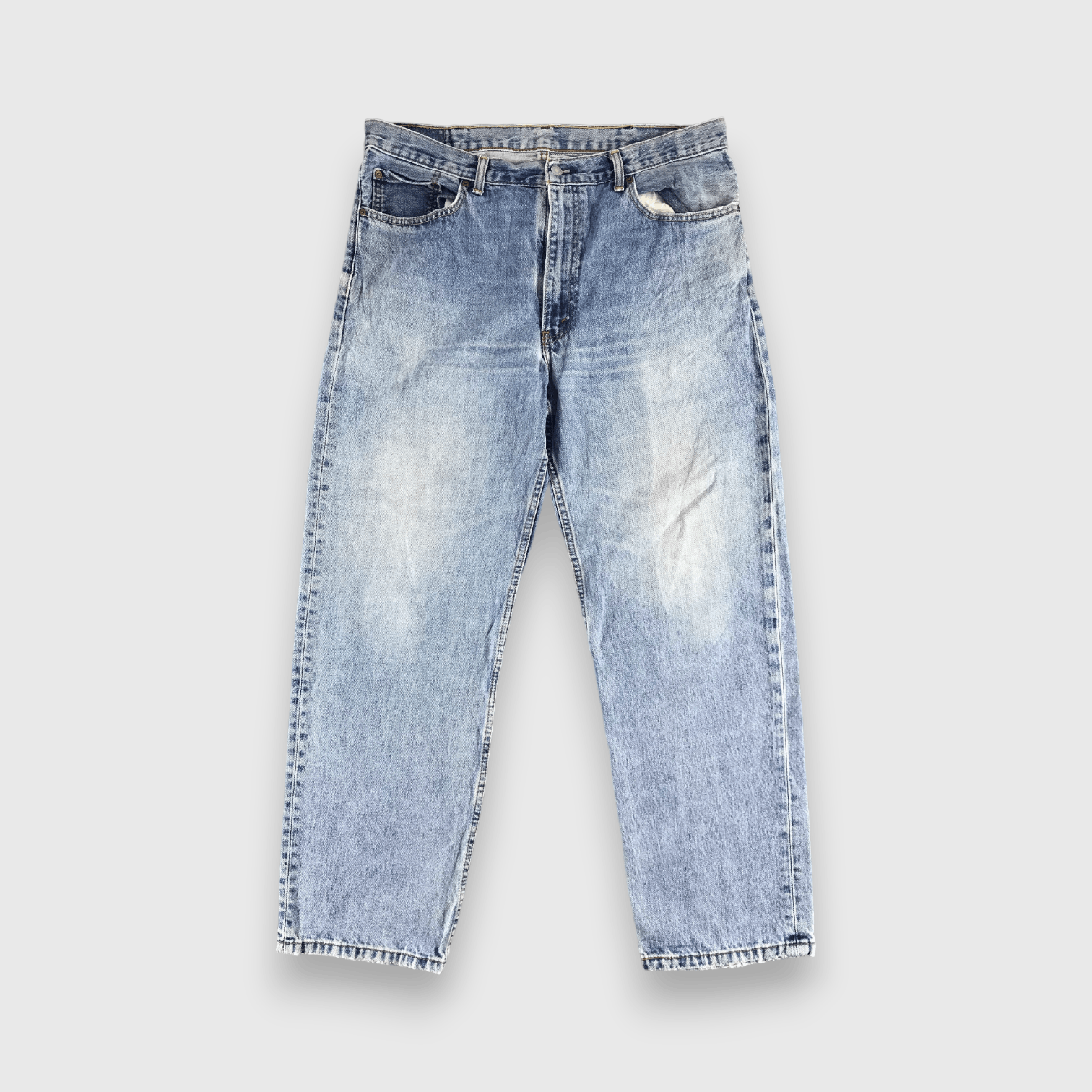 Levi's Vintage Levis 550 Jeans Faded Blue Distressed Denim -J549 Size US 39 - 1 Thumbnail
