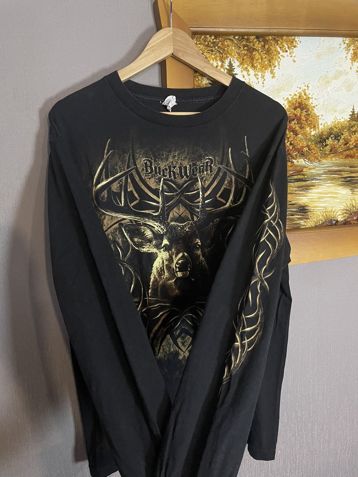 Band Tees Rare Vintage Buck Wear Realtree Tribal Logo Long Sleeve Y2K Size US L / EU 52-54 / 3 - 6 Thumbnail
