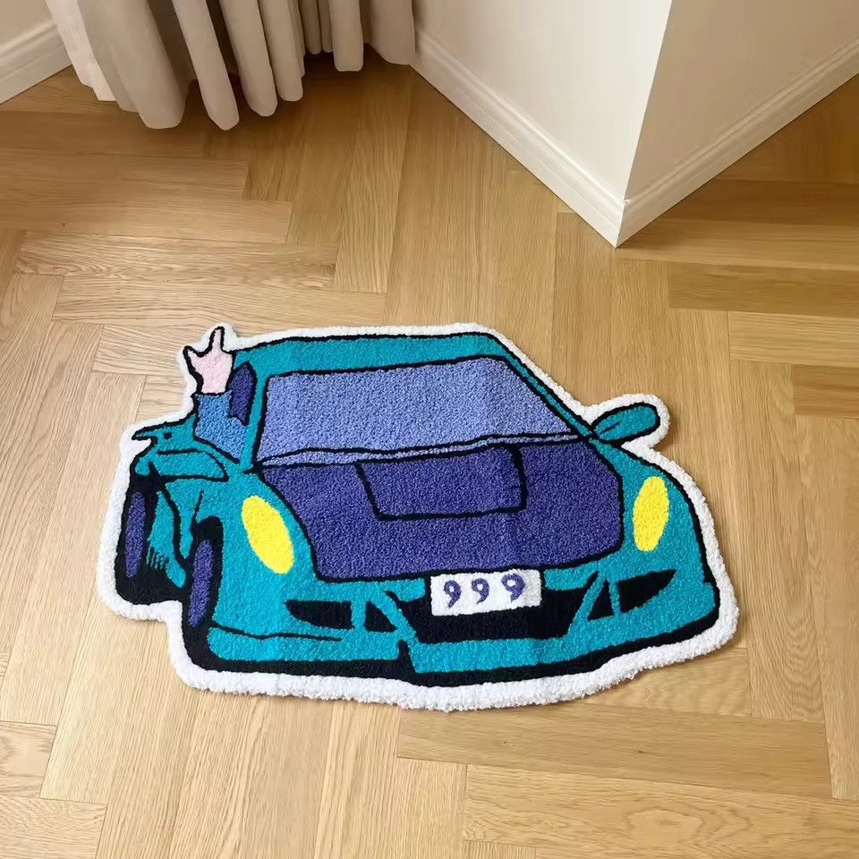 Japanese Brand Streetwear Custom Car Tufted Rug - 75 X 95 cm Size ONE SIZE - 3 Thumbnail