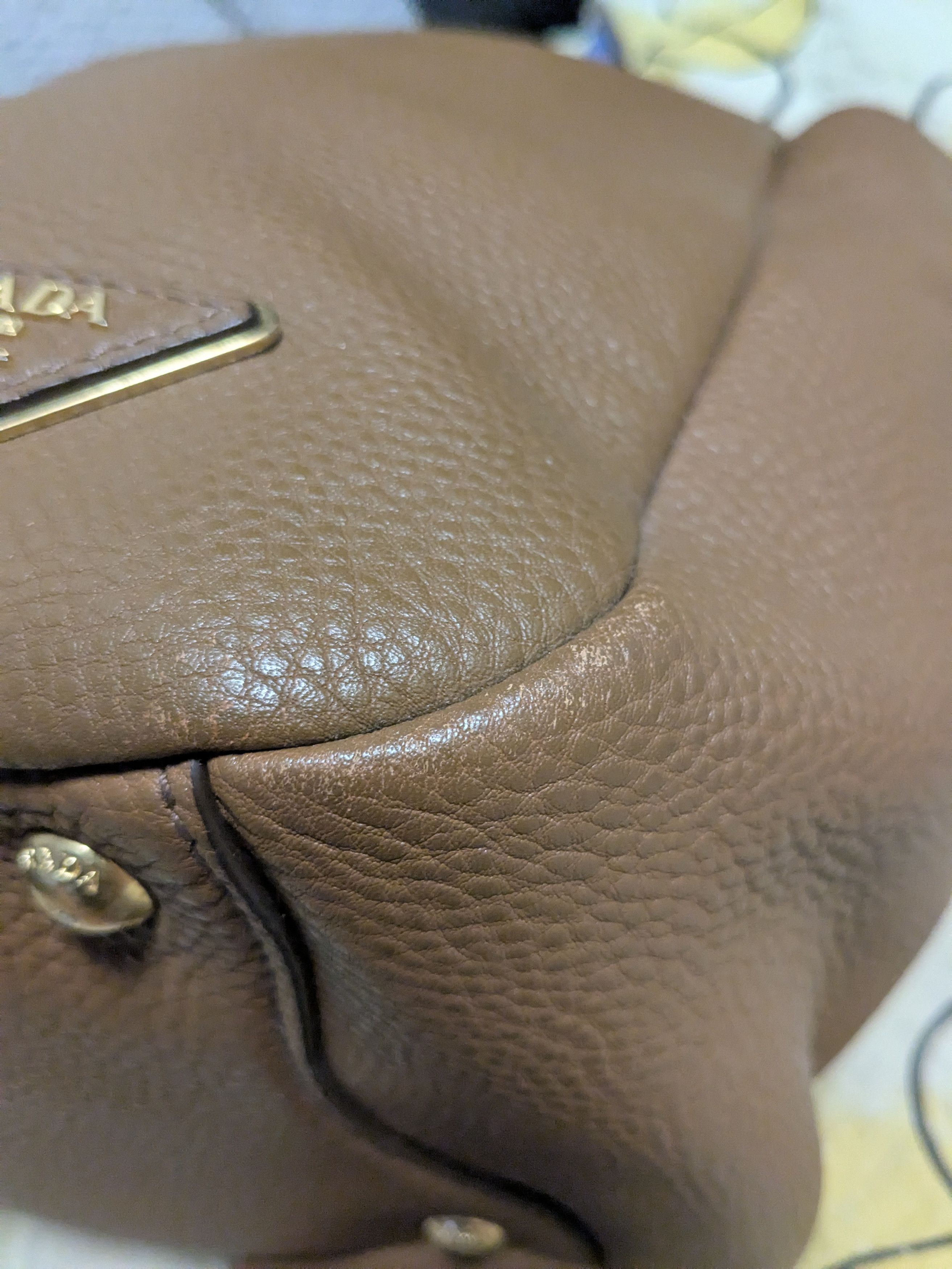 Prada Prada Camel Daino Leather Hobo Shoulder Bag Size ONE SIZE - 17 Thumbnail