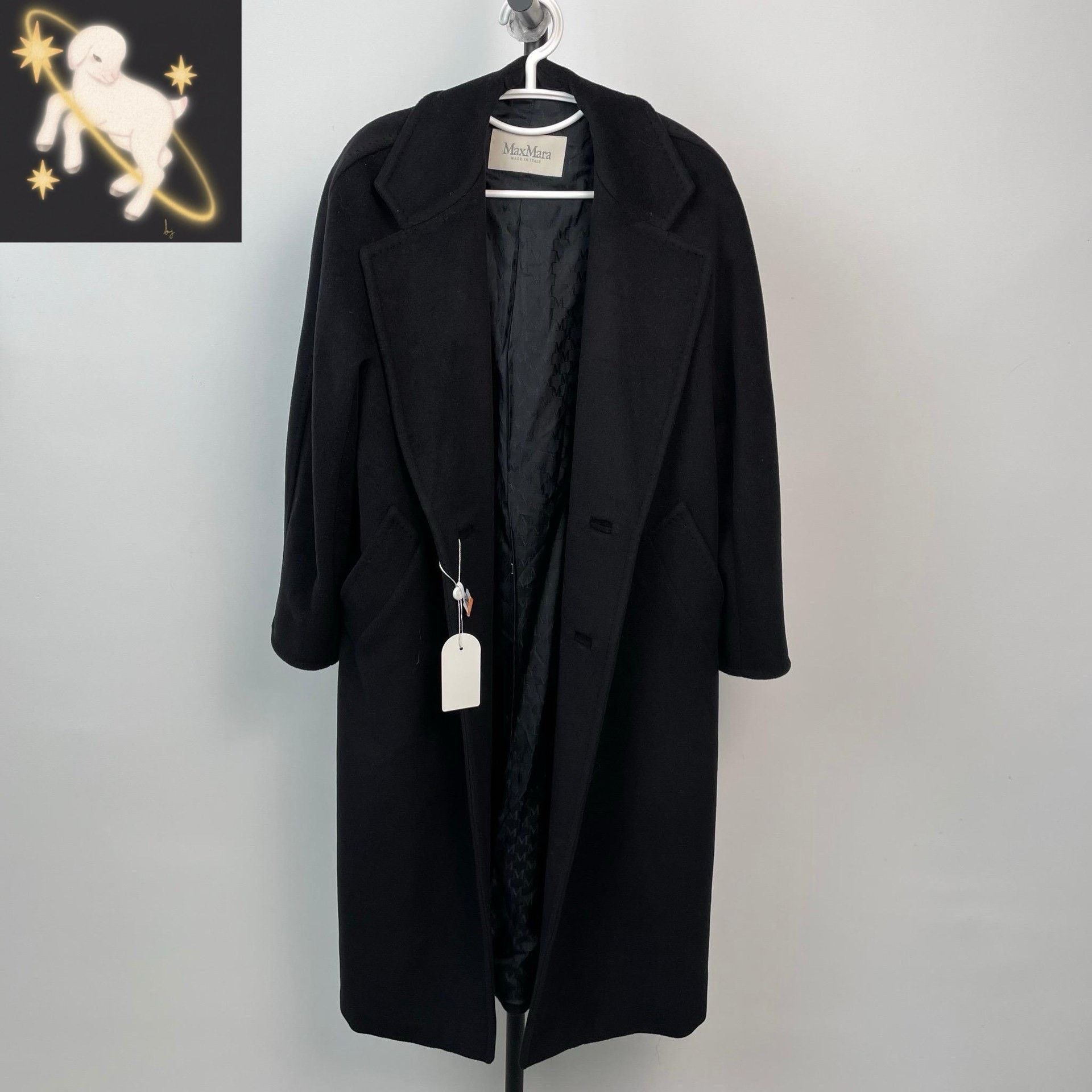 Max Mara Max Mara Black Coat 34 Women Size XS / US 0-2 / IT 36-38 - 1 Thumbnail