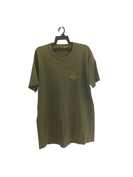 Fruit Of The Loom Vintage 90s Vietnam Vet Military Tshirt Sunfaded Size US L / EU 52-54 / 3 - 1 Thumbnail