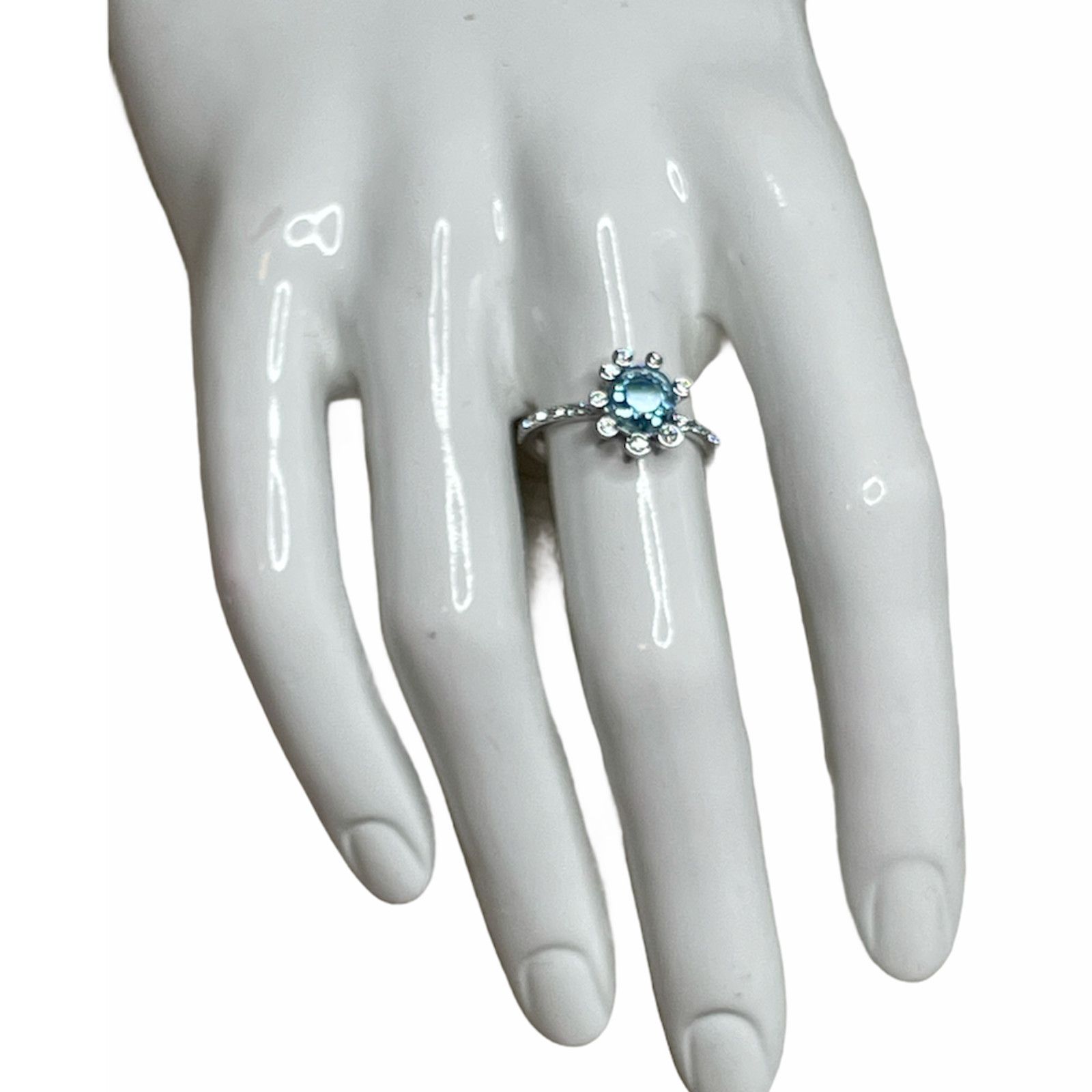 Swarovski Swarovski Olive Ring Aqua, Rhodium plated EUR 55/ USA 7 Size ONE SIZE - 2 Thumbnail