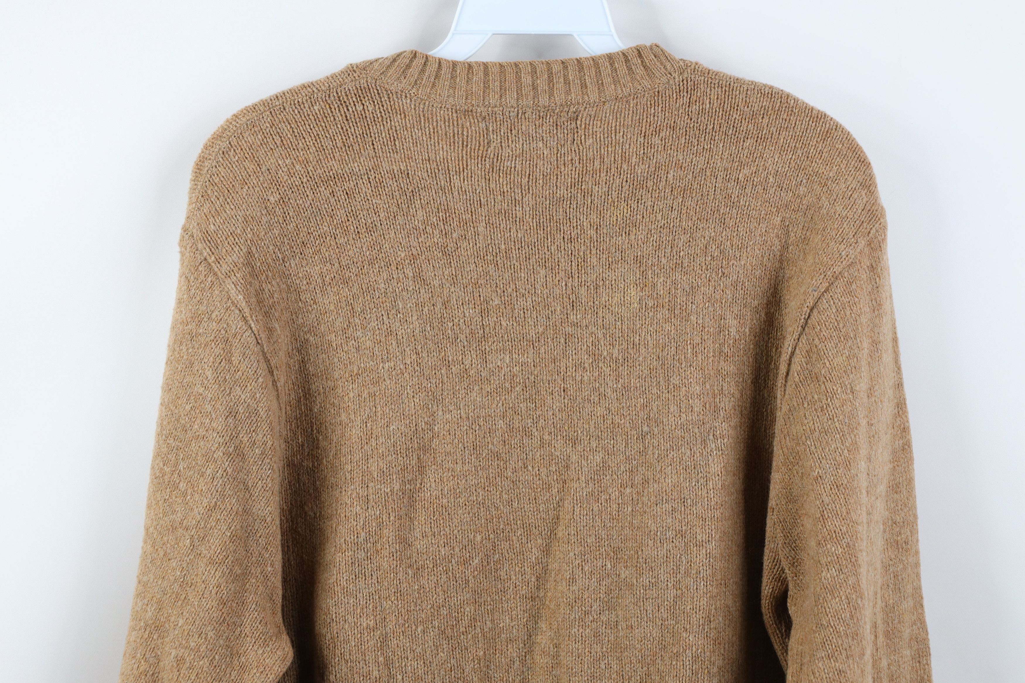Vintage Vintage 70s Streetwear Wool Blend Crewneck Sweater Beige USA Size US L / EU 52-54 / 3 - 9 Thumbnail