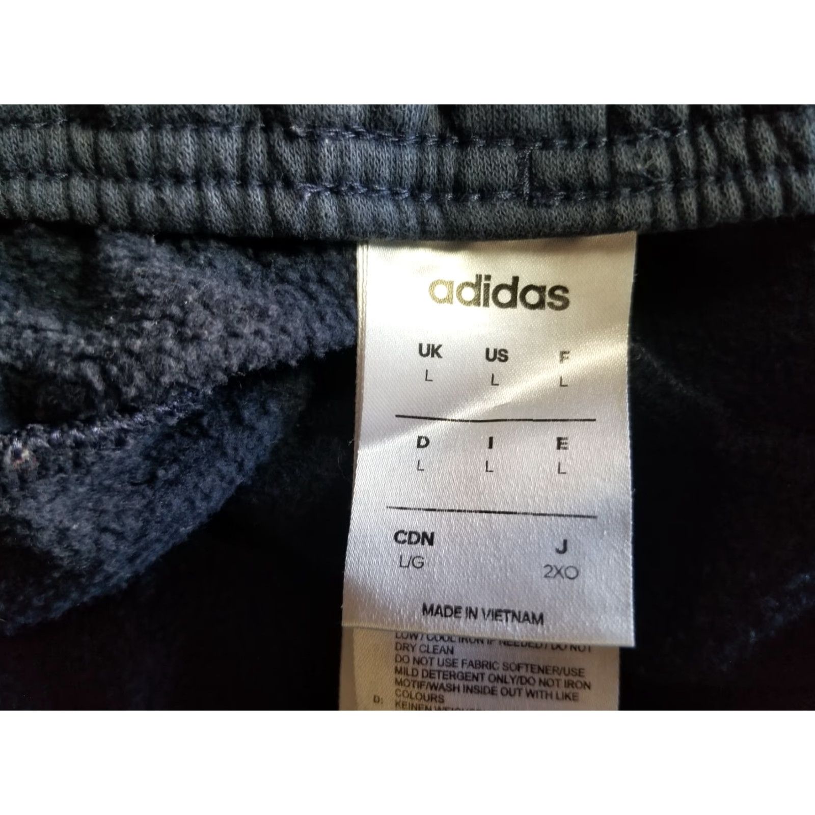 Adidas Adidas Sweat Men Activewear Shorts L Navy Blue Pockets Drawstring Size US 33 - 5 Thumbnail