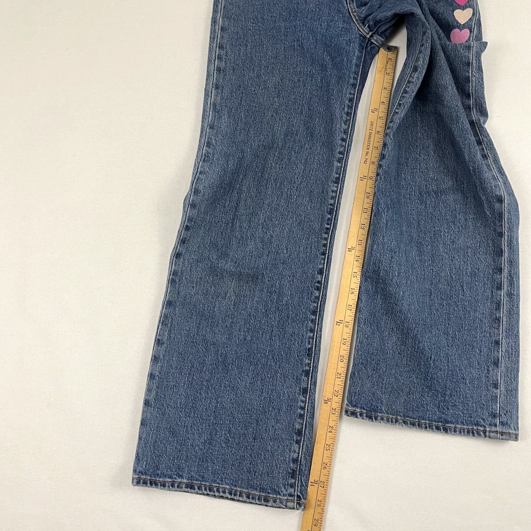 Levi's Levi's Ribcage Wide-Leg Jeans Size 26 W26 L28 Blue Denim Embroidered Skate Y2K Womens Size 26" / US 2 / IT 38 - 7 Thumbnail