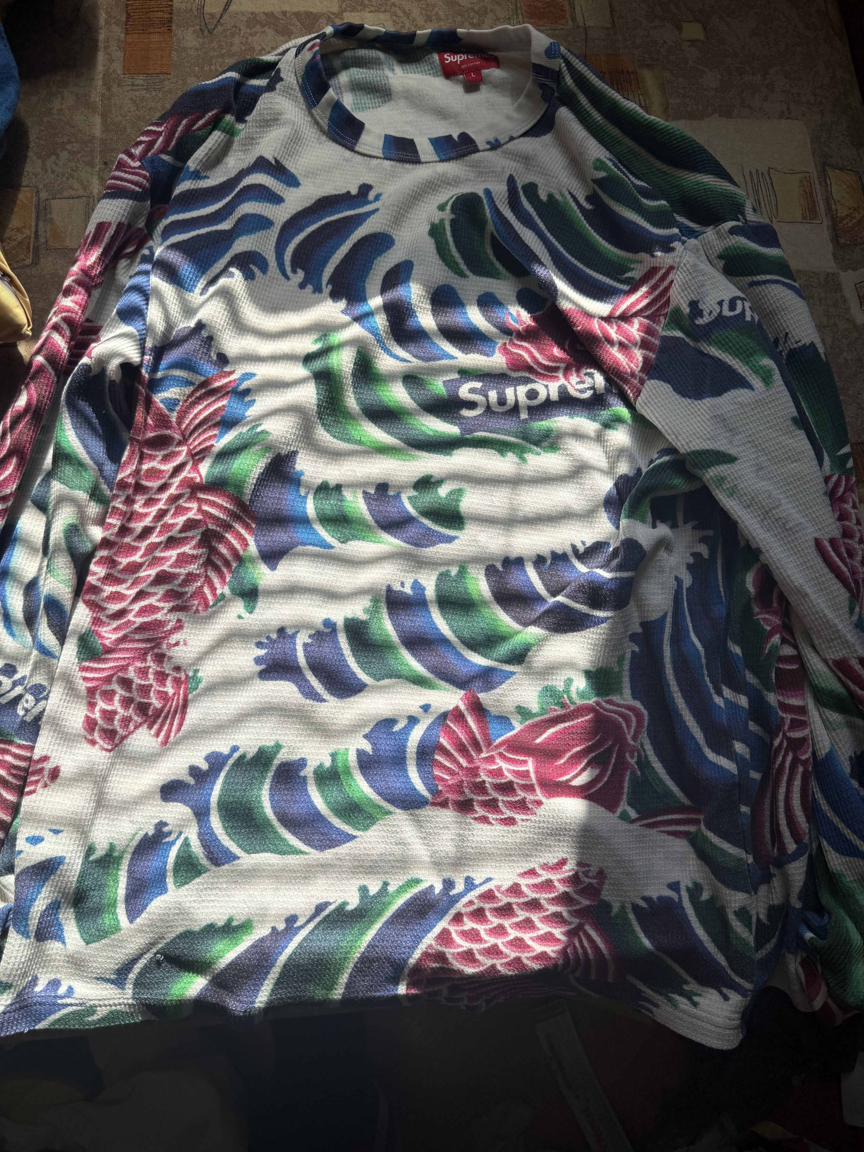 Supreme Supreme SS20 Waves L/S Long Sleeve Top Multicolor Medium Size US L / EU 52-54 / 3 - 1 Thumbnail