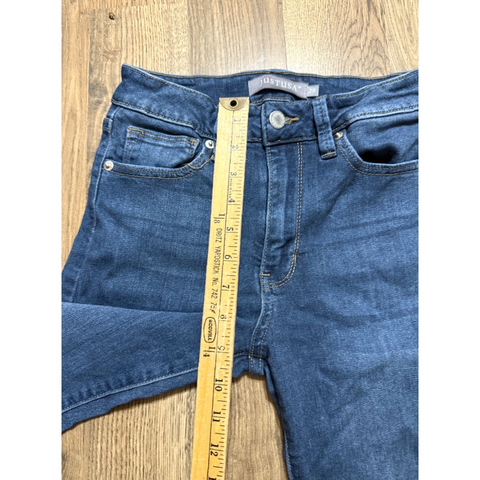 Vintage Just USA Jeans Women's 26 Blue Denim Skinny Medium Wash Regular fit 5-Pocket USA Jeans Womens XS? Size 26" / US 2 / IT 38 - 7 Thumbnail
