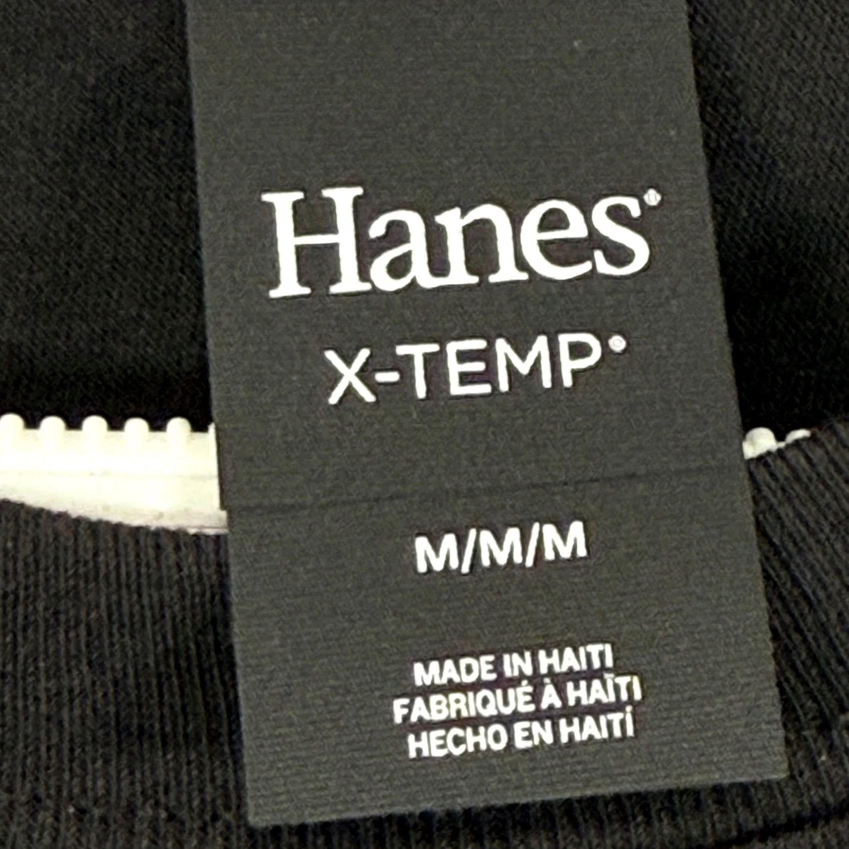 Hanes Hanes Mens T Shirt Black X-Temp Crew Neck 2 Pack O4200 Solid Short Sleeve 60% Cotton 40% Polyester Size US M / EU 48-50 / 2 - 4 Thumbnail