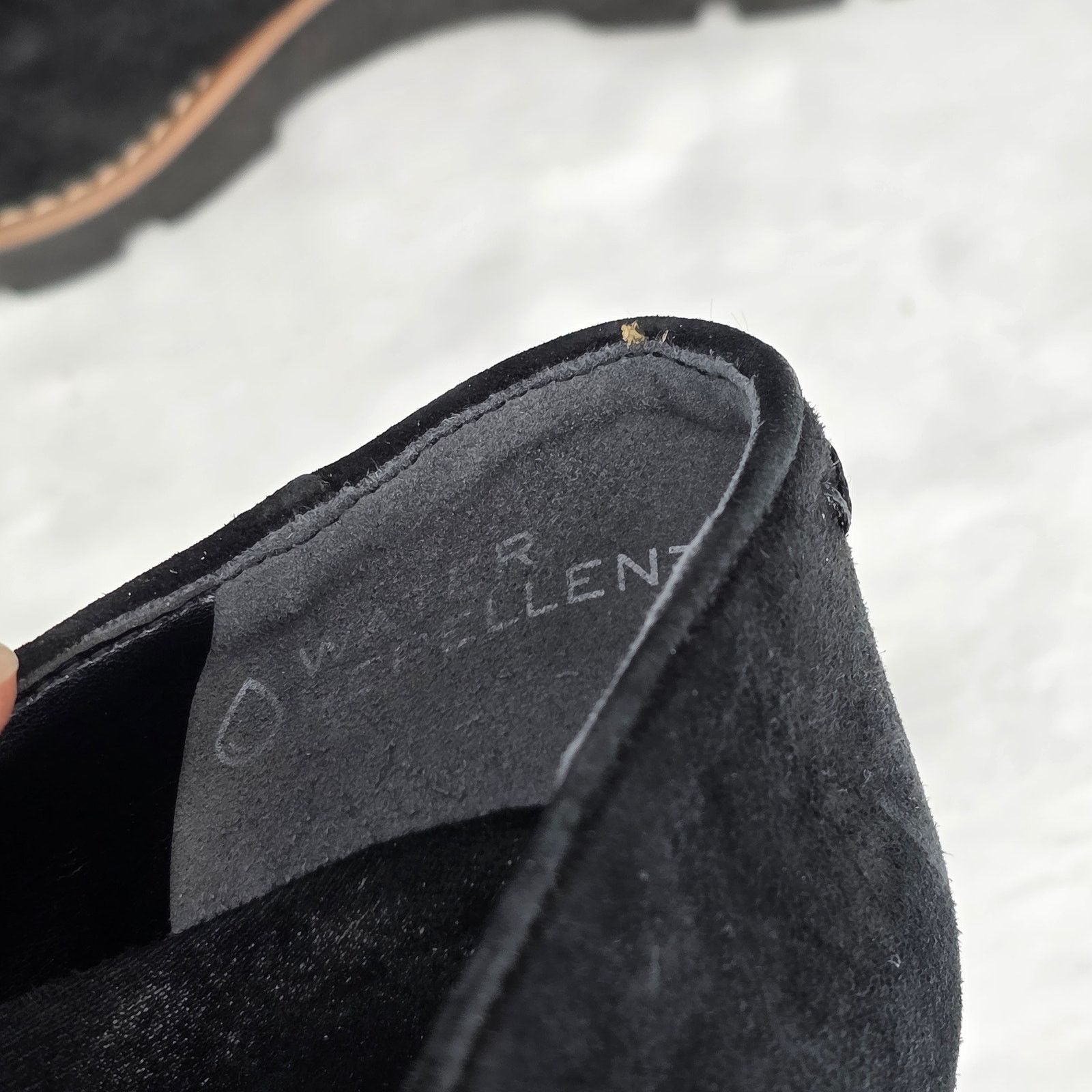 Vionic Vionic Black Suede Willa Chunky Wedge Round Toe Loafer Shoes Size US 7.5 / IT 37.5 - 9 Thumbnail