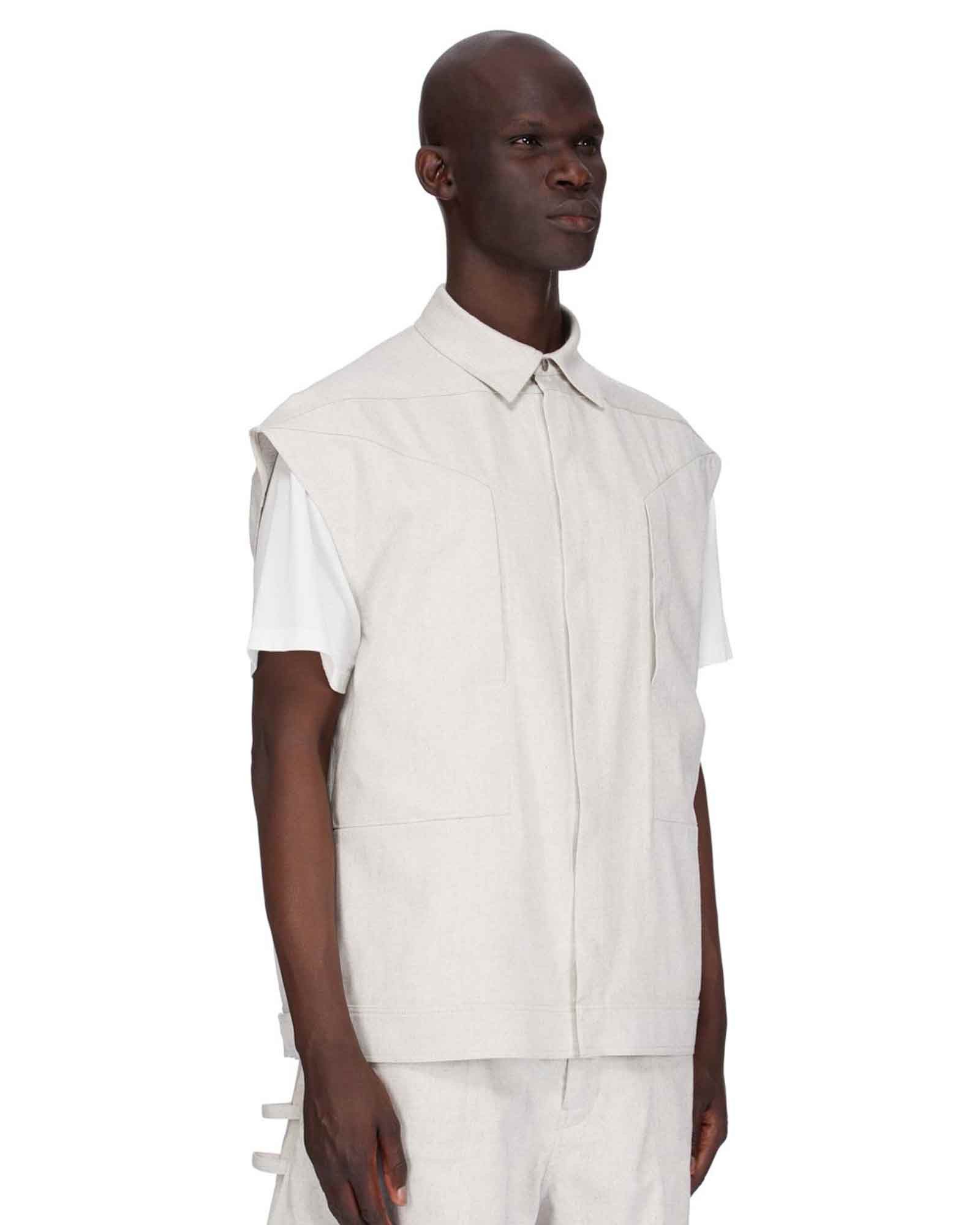 Rick Owens o1mle0226 Sleeveless Jumbo Outershirt In Gray Size US L / EU 52-54 / 3 - 4 Thumbnail
