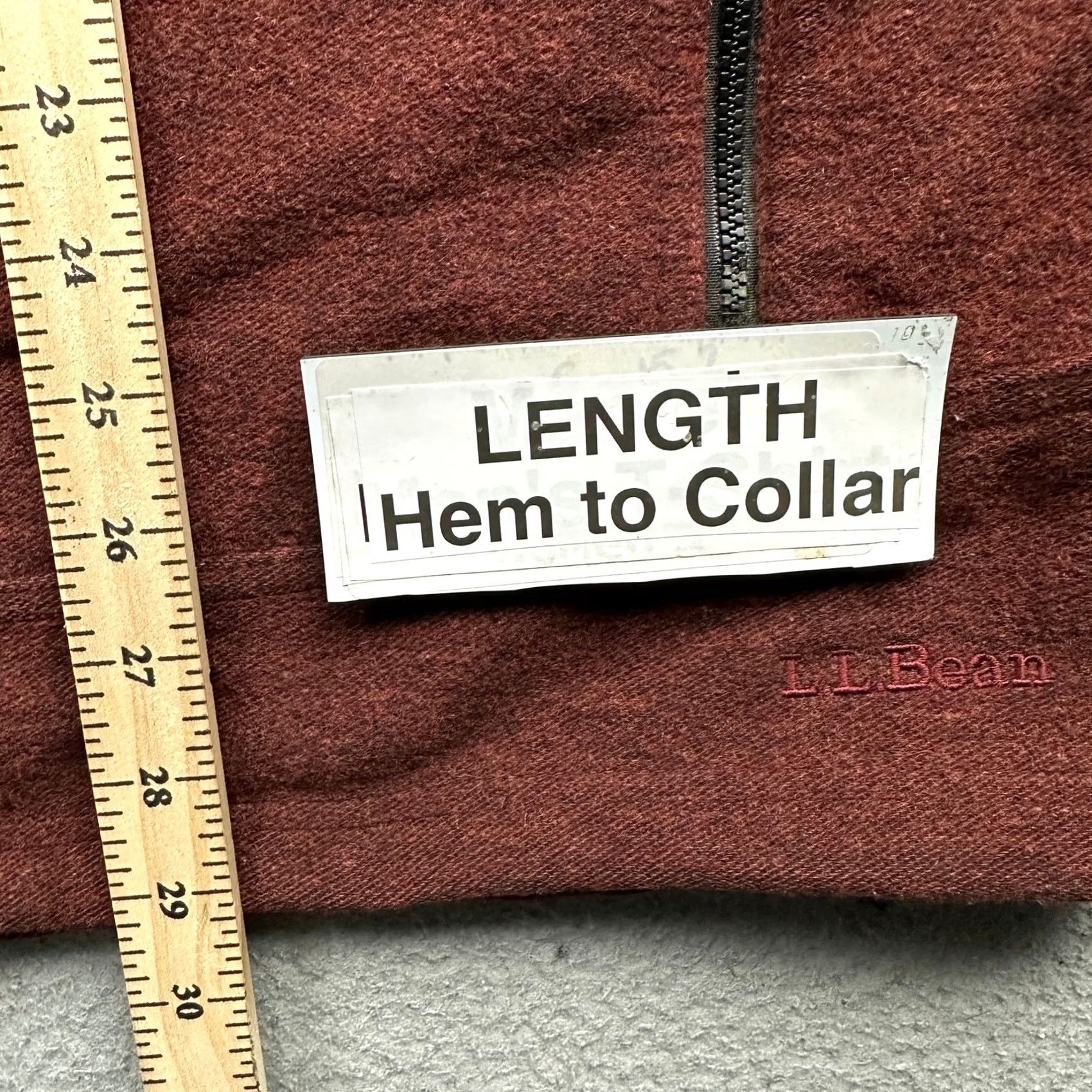 Vintage L.L. Bean Soft Shell Wool Blend Full Zip Jacket Men Large Tall Heather Maroon Zip Size US L / EU 52-54 / 3 - 5 Thumbnail