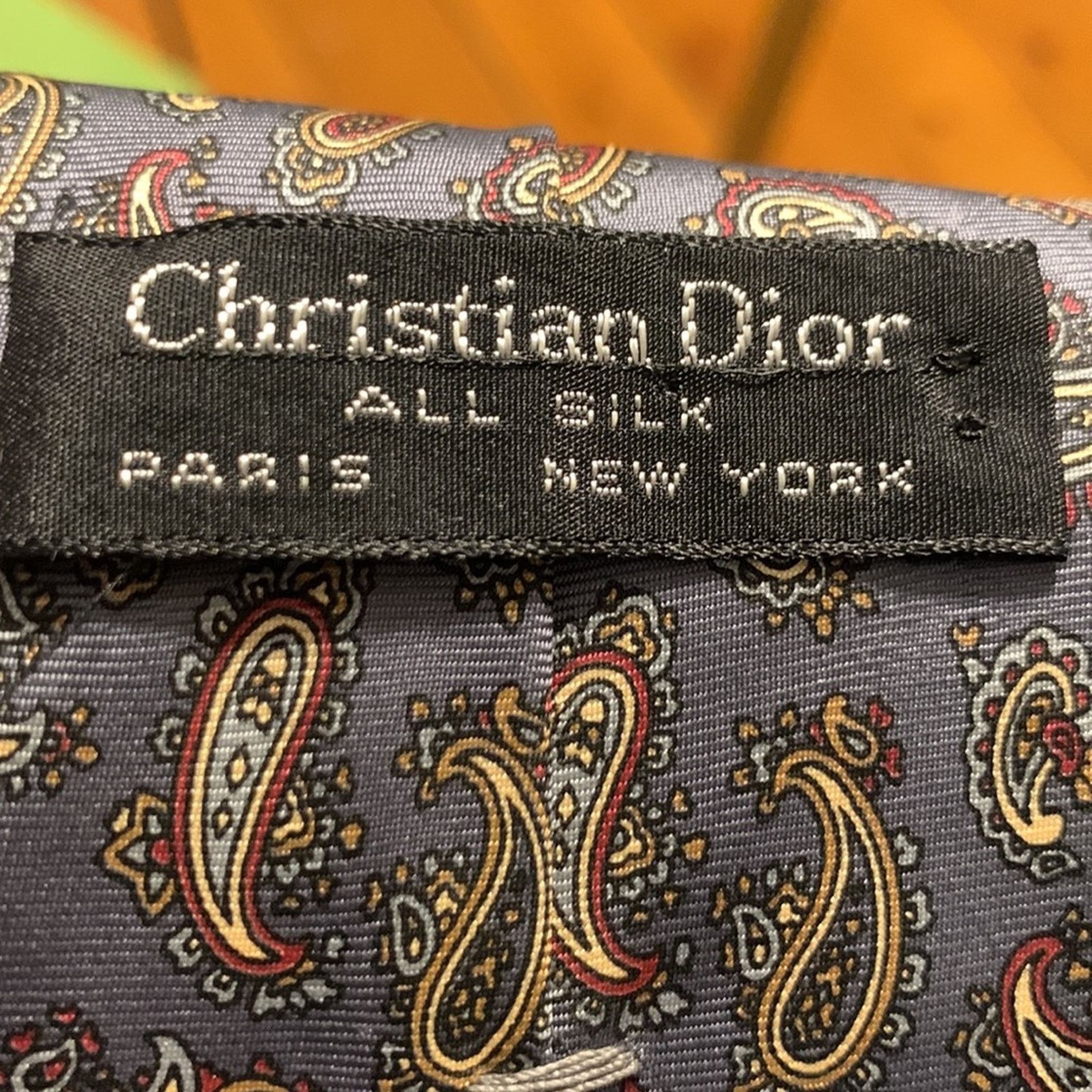 Dior CHRISTIAN DIOR 100% SILK PAISLEY NECKTIE Size ONE SIZE - 5 Thumbnail