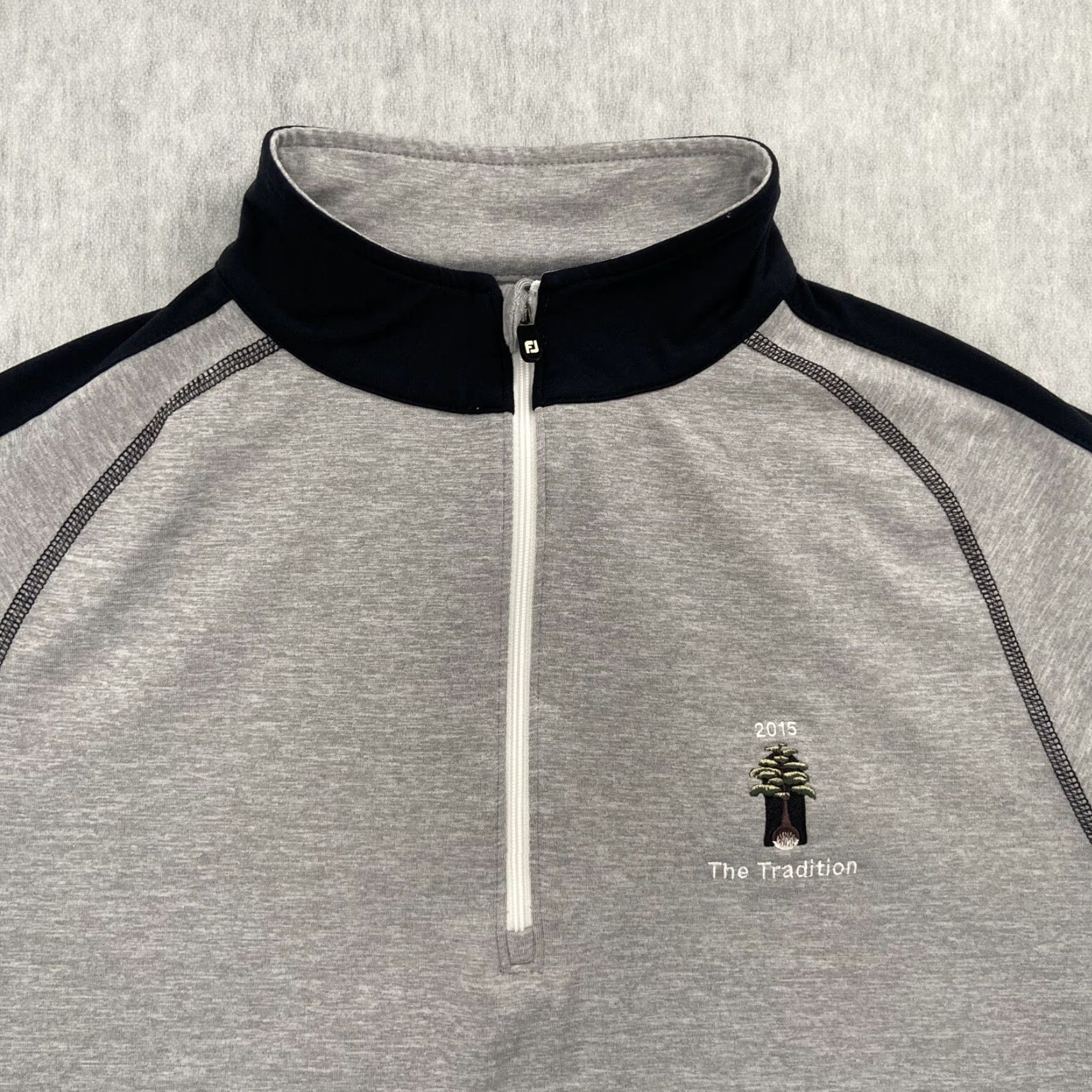 Footjoy VINTAGE FootJoy Golf Pullover Sweater 1/4 Zip Adult Medium Gray 2015 Solid Mock Neck Long Sleeve Mens Size US M / EU 48-50 / 2 - 3 Thumbnail