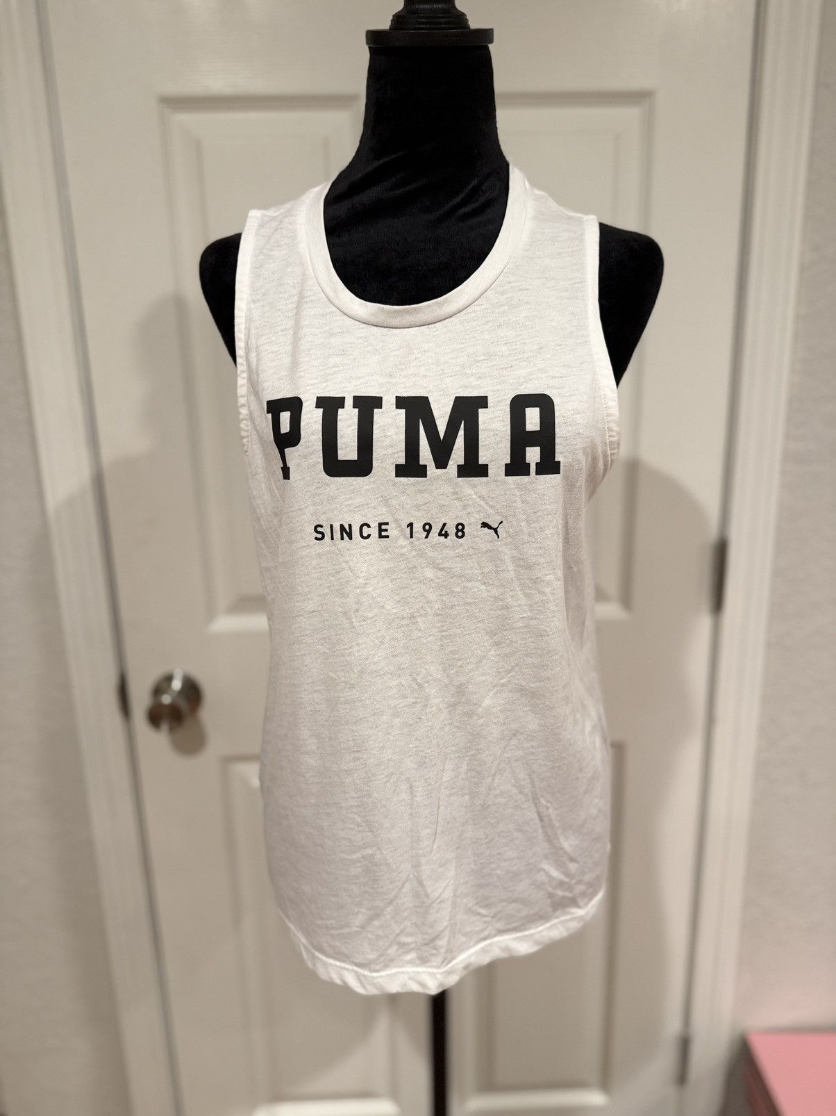 Puma PUMA White Muscle Tank Top - Size Medium Size M / US 6-8 / IT 42-44 - 1 Thumbnail