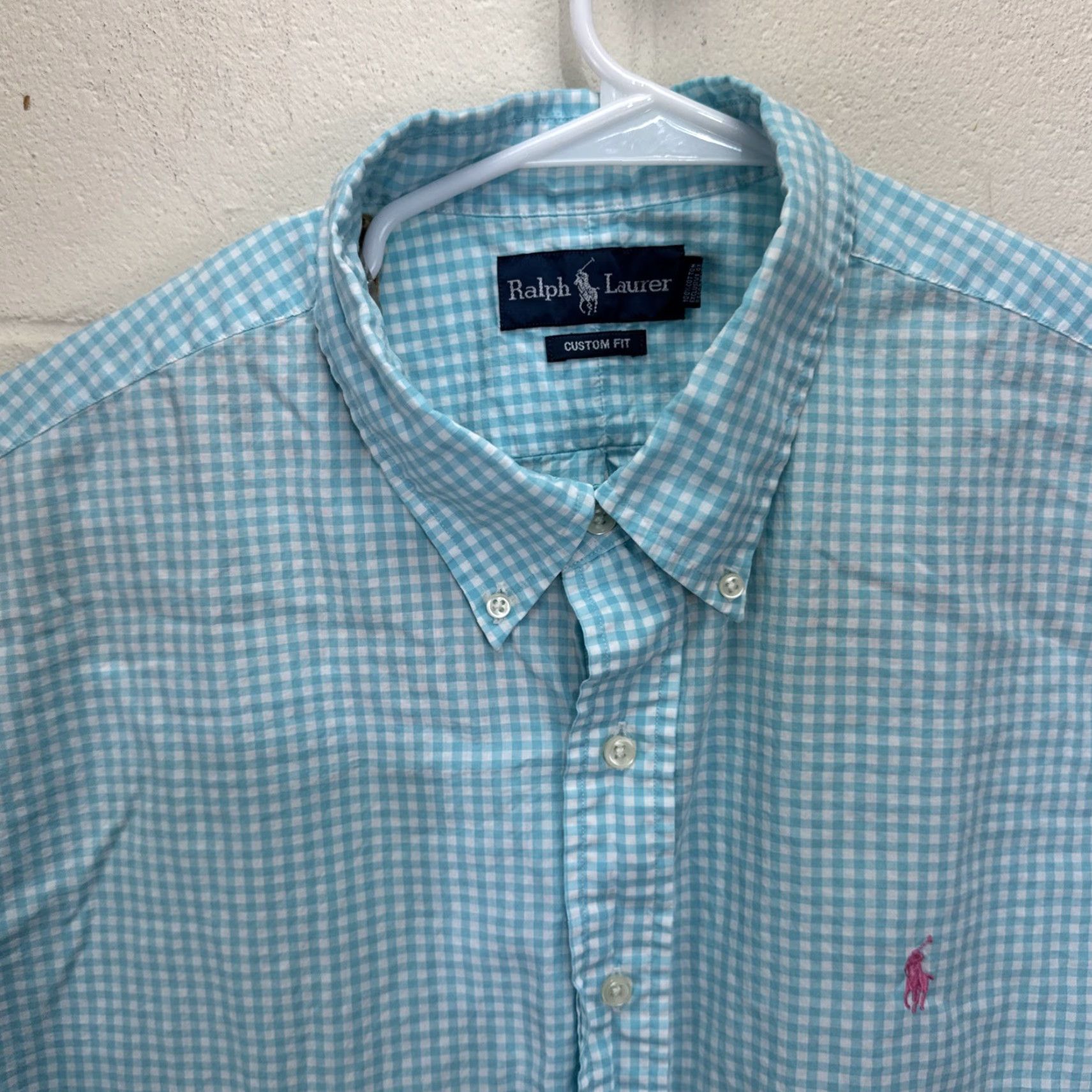 Ralph Lauren VINTAGE Ralph Lauren Plaid Button-Up Shirt Mens 3XL Blue Short Sleeve Classic Fit Preppy Size US XXL / EU 58 / 5 - 4 Thumbnail