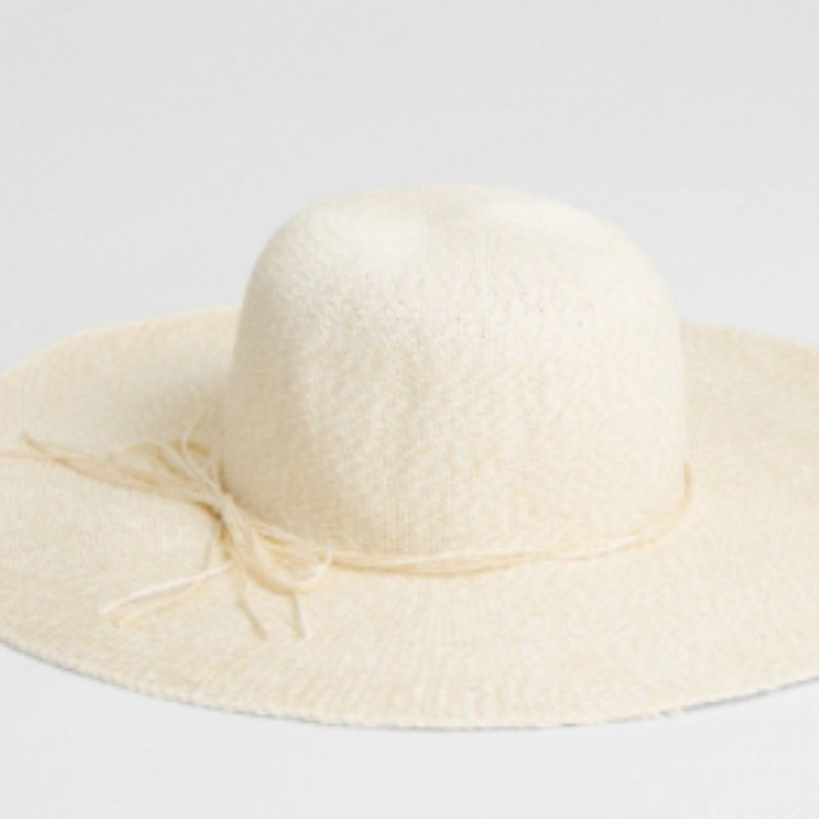 Gap GAP Factory Beige Tie Straw Hat Size ONE SIZE - 2 Thumbnail