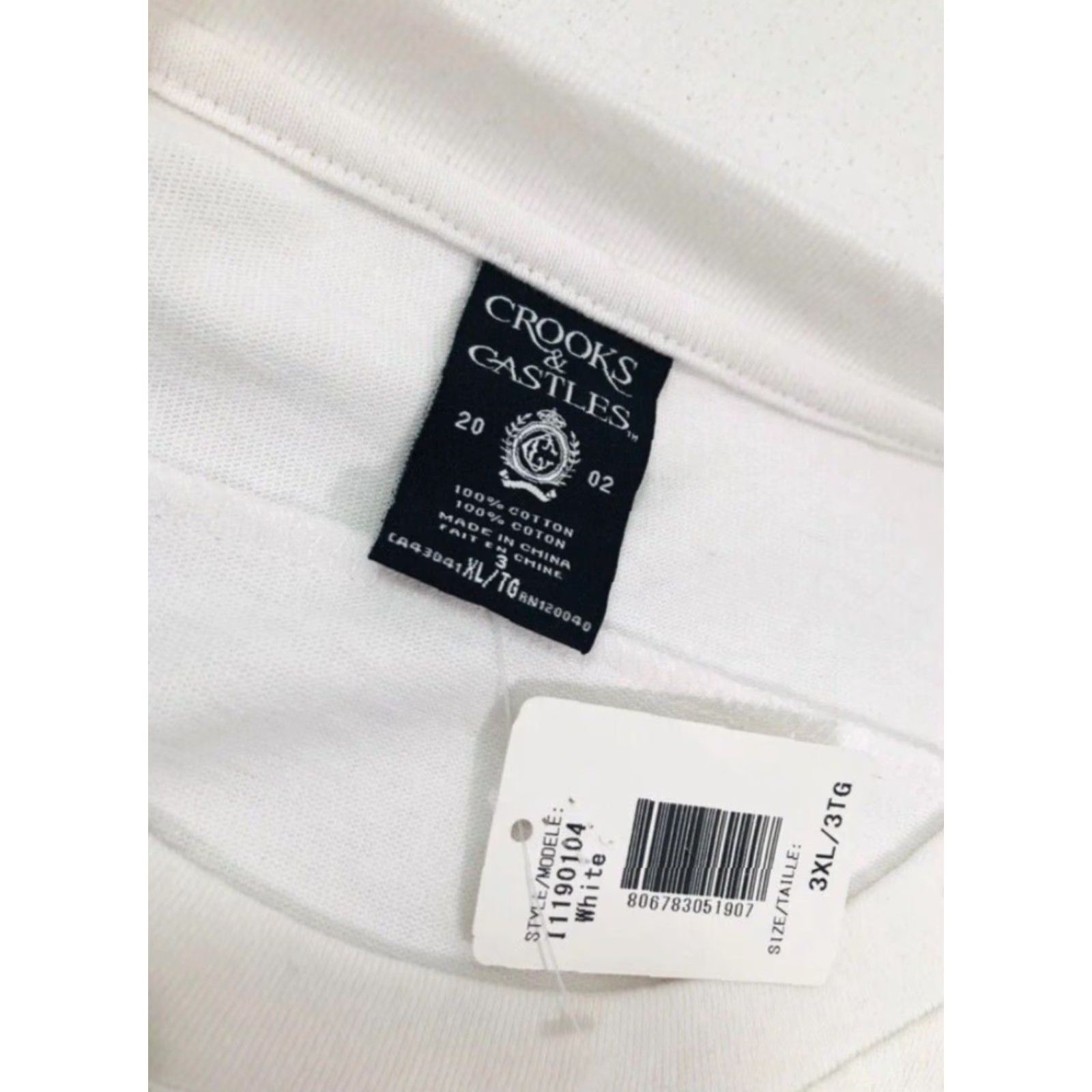 Crooks & Castles CROOKS & CASTLES Embroidered Sweatshirt Pullover 3XL White Mens Sweater Knit Pullover Size US XXL / EU 58 / 5 - 7 Thumbnail