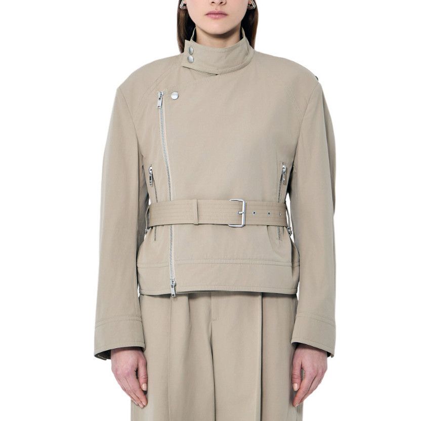 BOTTEGA VENETA $3100 Sand Compact Cotton Blouson Jacket New
