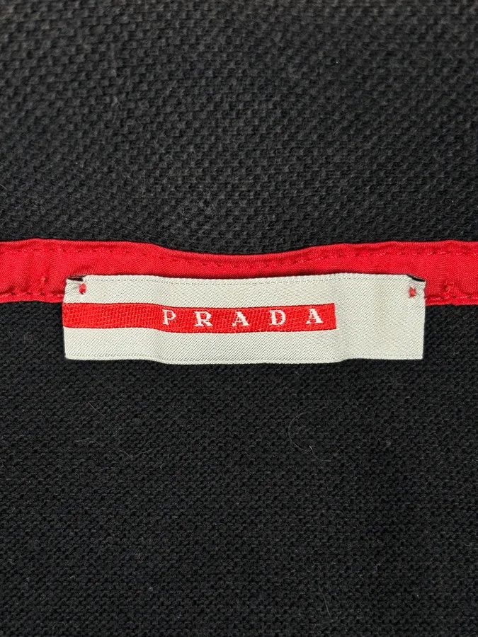 Prada 2000s Prada Black Contrast Trim Polo Shirt Size US S / EU 44-46 / 1 - 8 Thumbnail