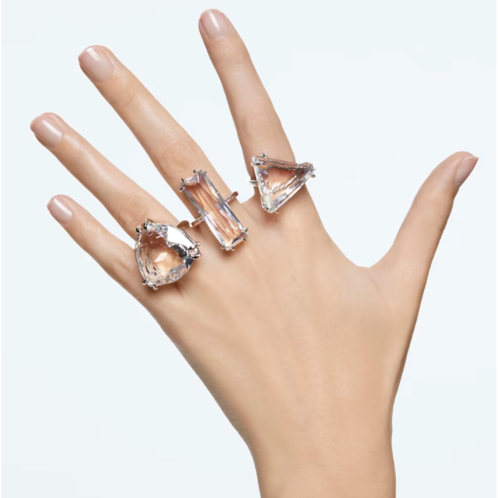 Swarovski Swarovski Mesmera cocktail ring Set (3), Mixed cuts 52 / 6 Size ONE SIZE - 7 Thumbnail