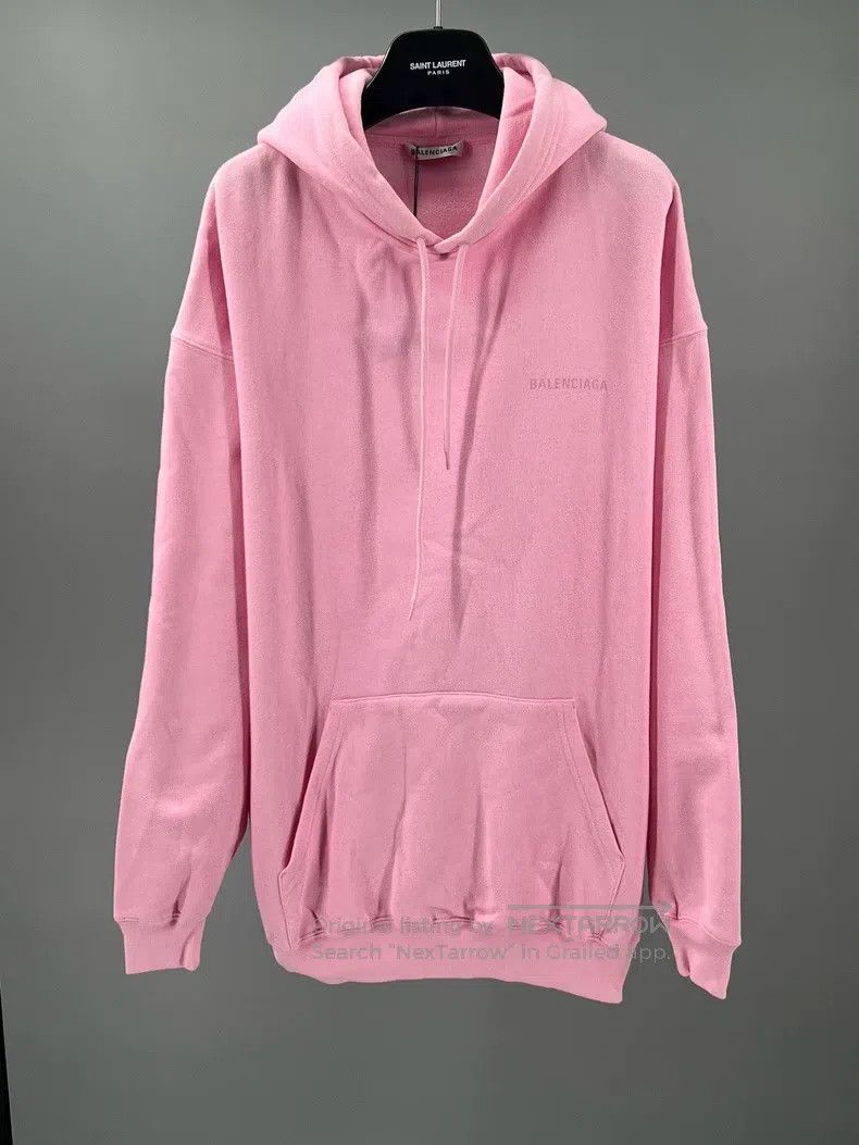 Balenciaga Balenciaga Pink Cotton Hooded Sweatshirt Size XS / US 0-2 / IT 36-38 - 1 Thumbnail
