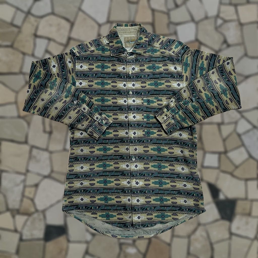 Gramicci VINTAGE Gramicci Button Up Shirt Men’s Large Southwestern Aztec USA Made Size US L / EU 52-54 / 3 - 1 Thumbnail