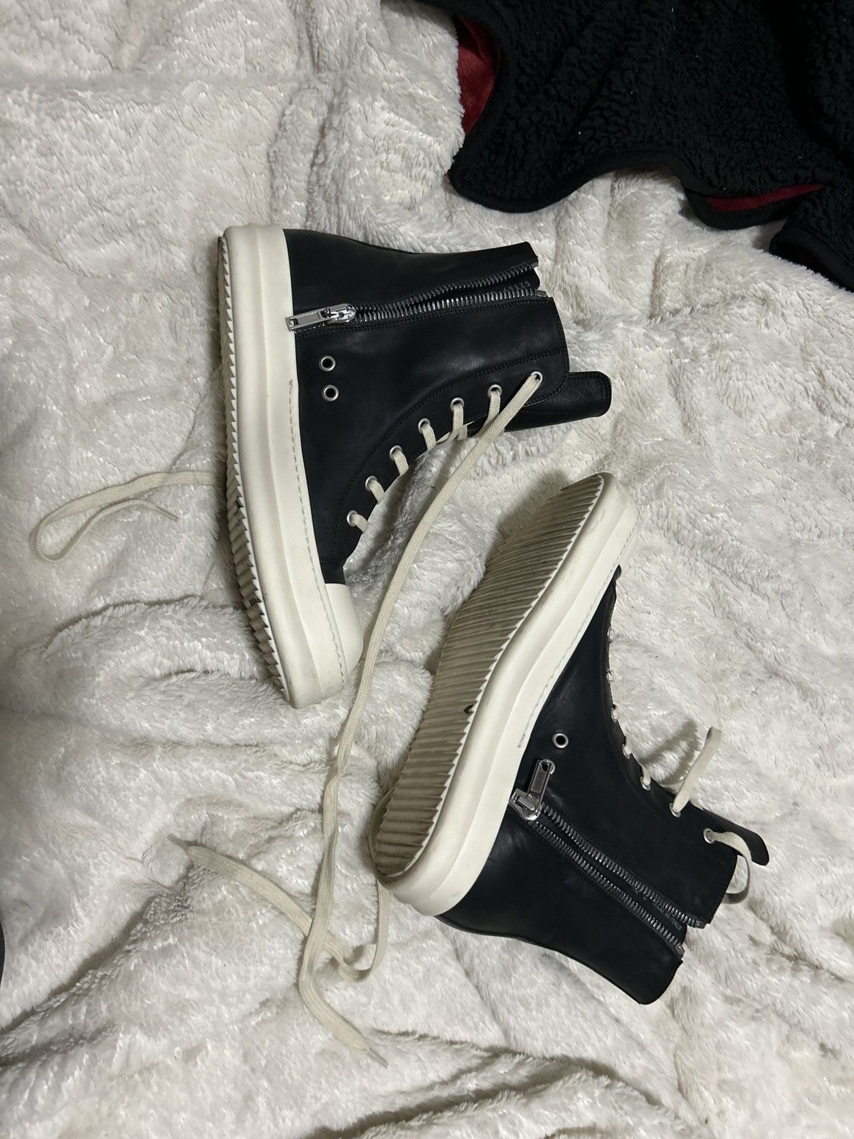 Rick Owens LIDO HIGHTOP RAMONES Size US 9 / EU 42 - 15 Thumbnail