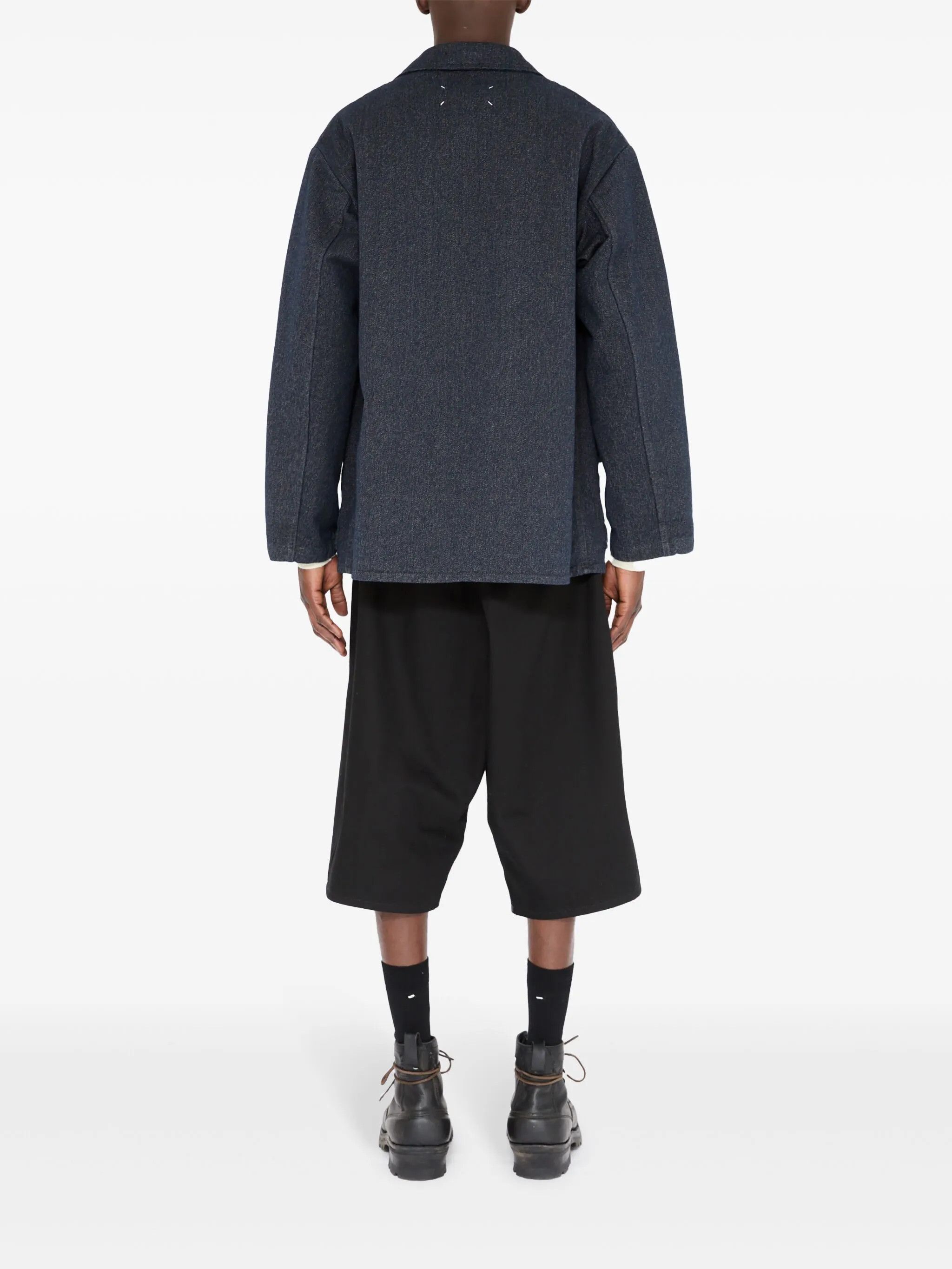 Maison Margiela o1w1db10226 Cotton Jacket in Navy Blue Size US XL / EU 56 / 4 - 4 Thumbnail